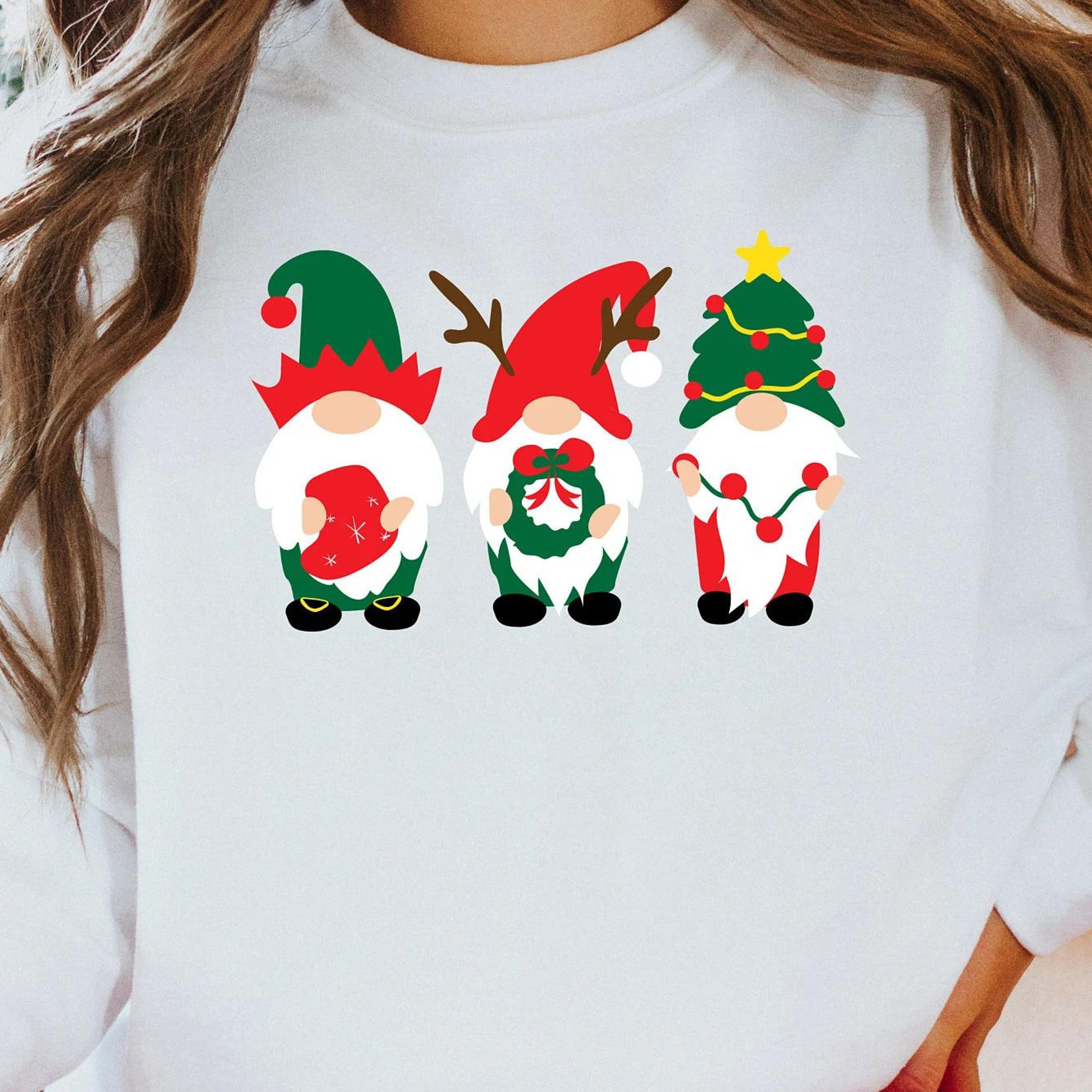 christmas gnomes sweatshirt, christmas spirit sweatshirt, cute gnomes sweatshirt, christmas gift hoodie for women, cute