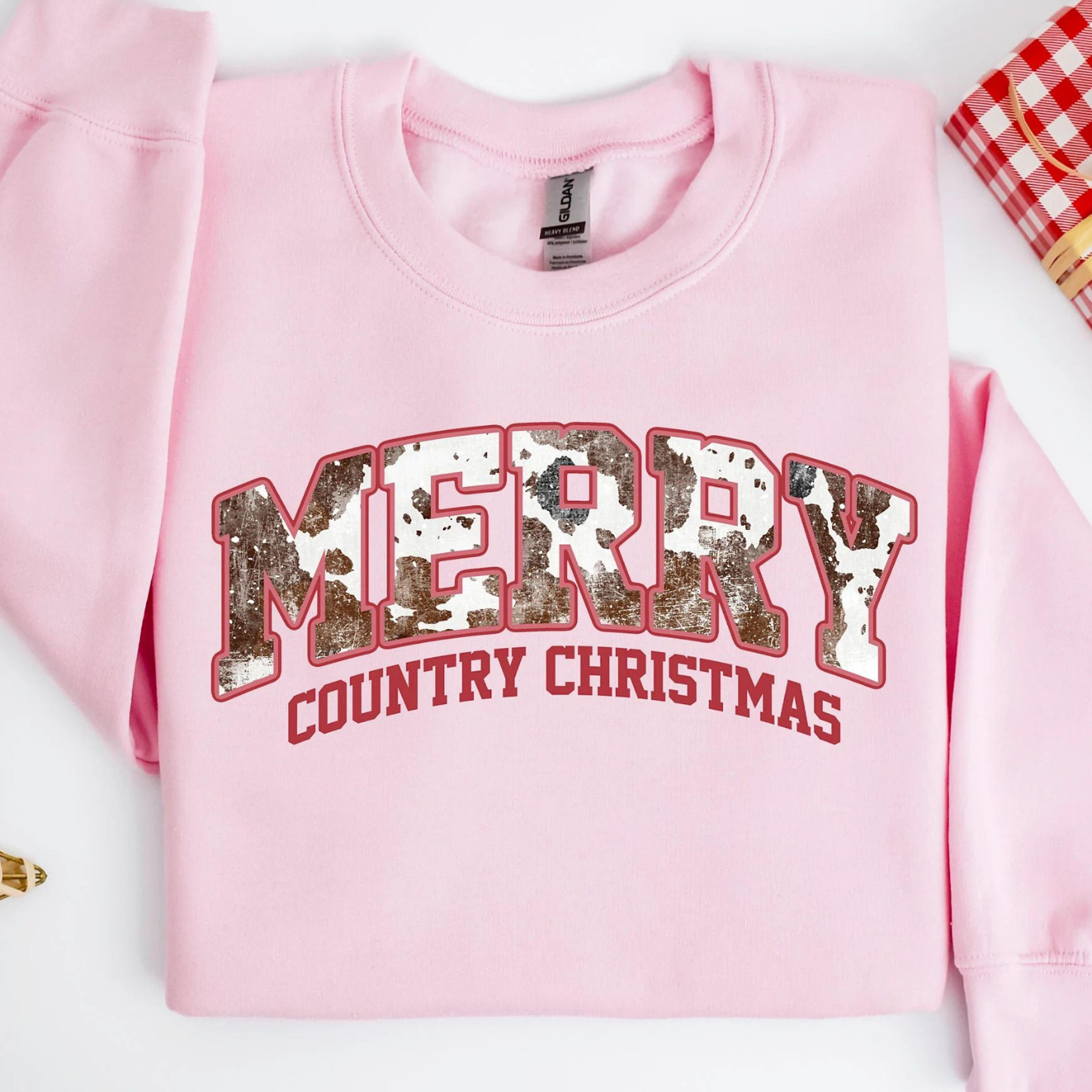 western christmas sweater, christmas sweater, merry country christmas sweatshirt, holiday sweaters for women,