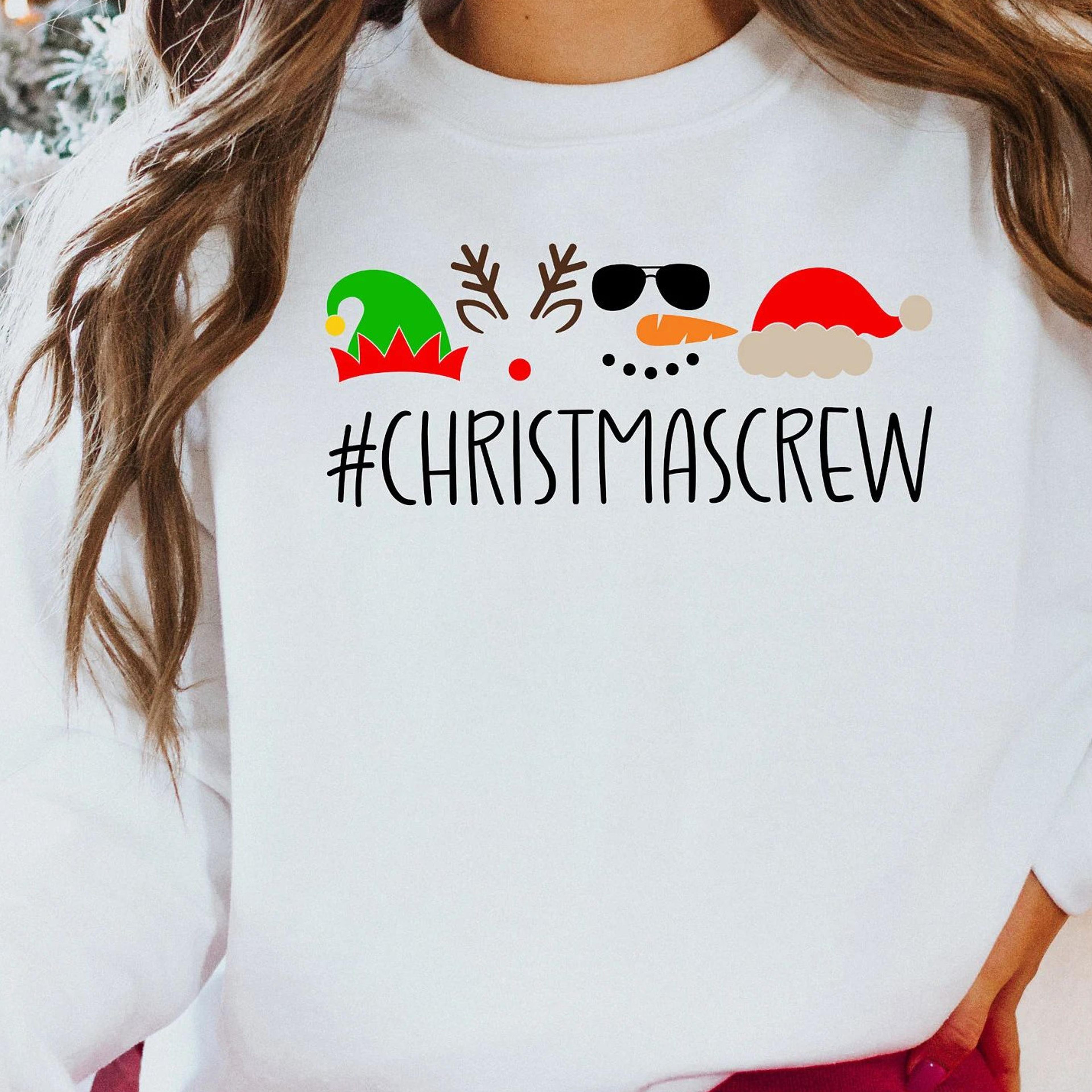 christmas crew sweatshirt, christmas characters sweatshirt, christmas santa sweatshirt, christmas elf sweatshirt, chris