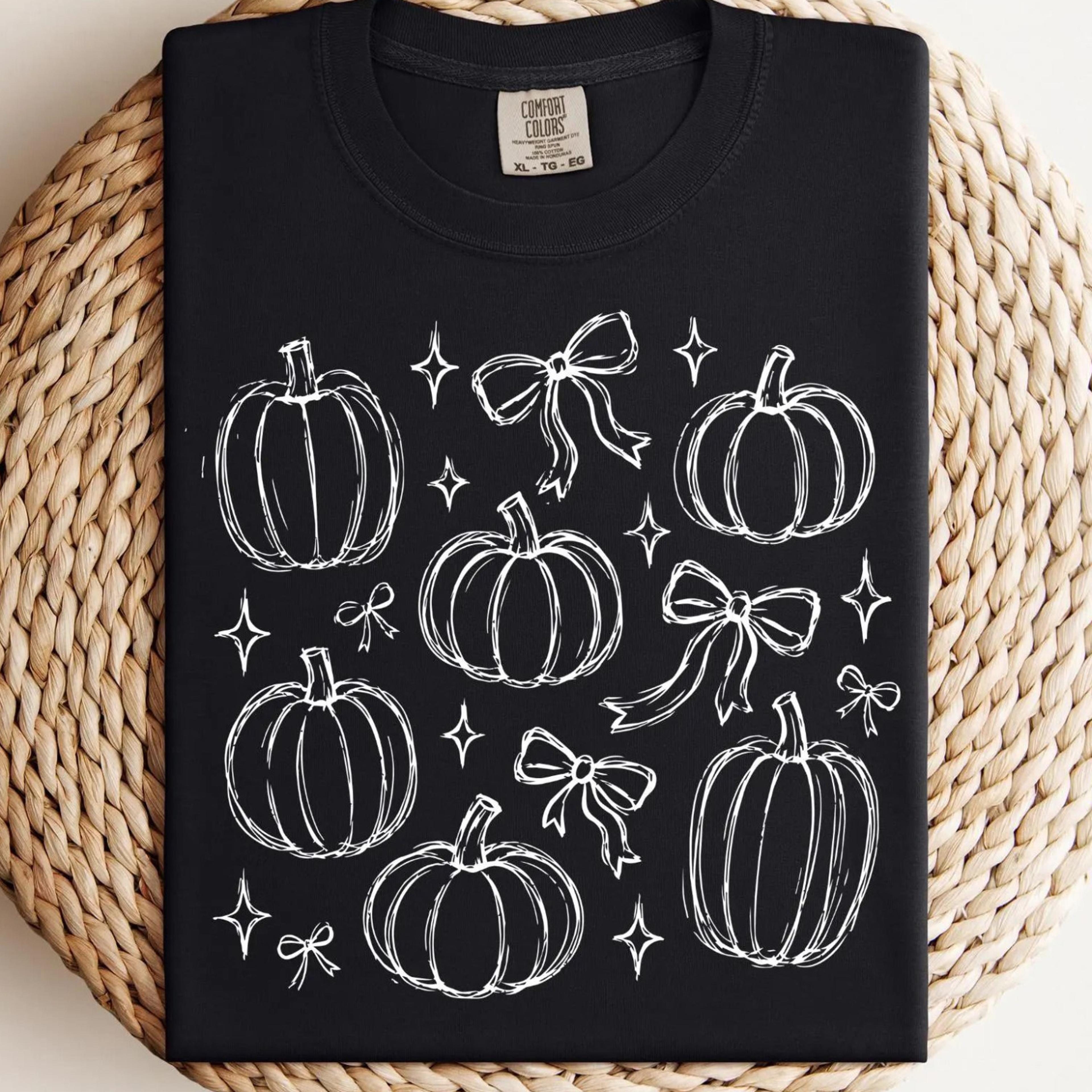 cute autumn pumpkin t-shirt pumpkin season shirt fall pumpkin sweatshirt for women
