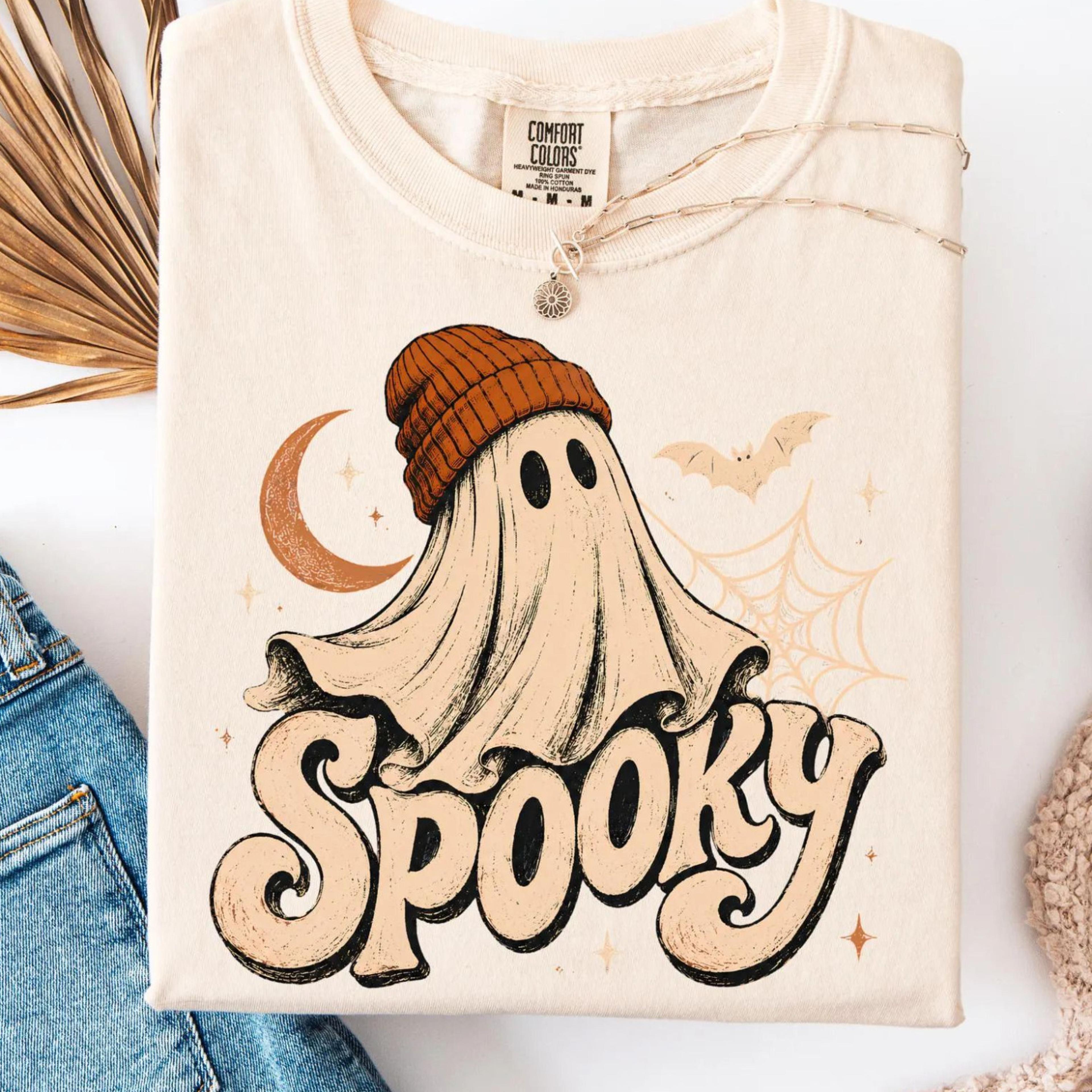 halloween ghost t-shirt spooky fall comfort colors shirt halloween sweatshirt