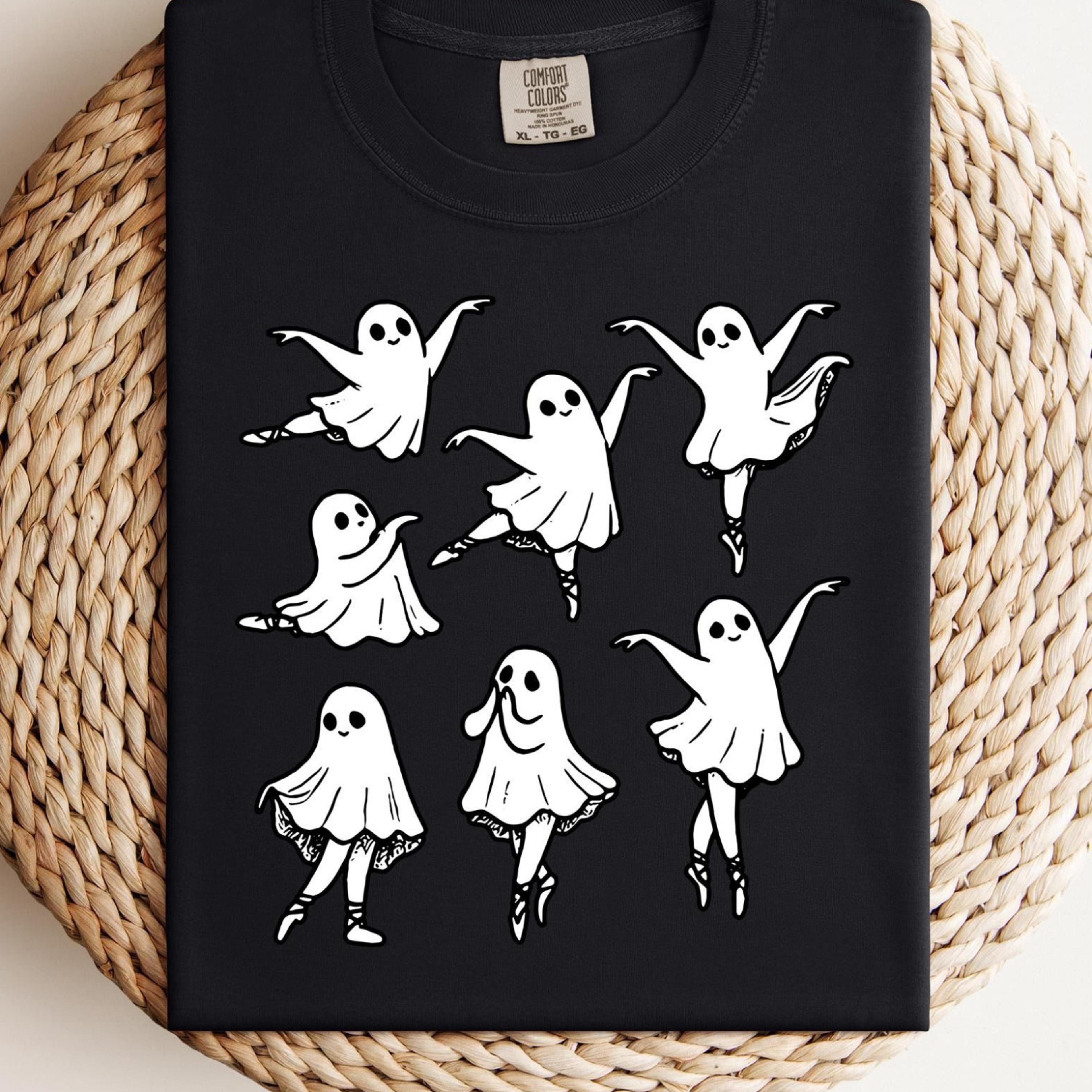 ballet ghost halloween t-shirt spooky dancer tee dance teacher sweatshirt