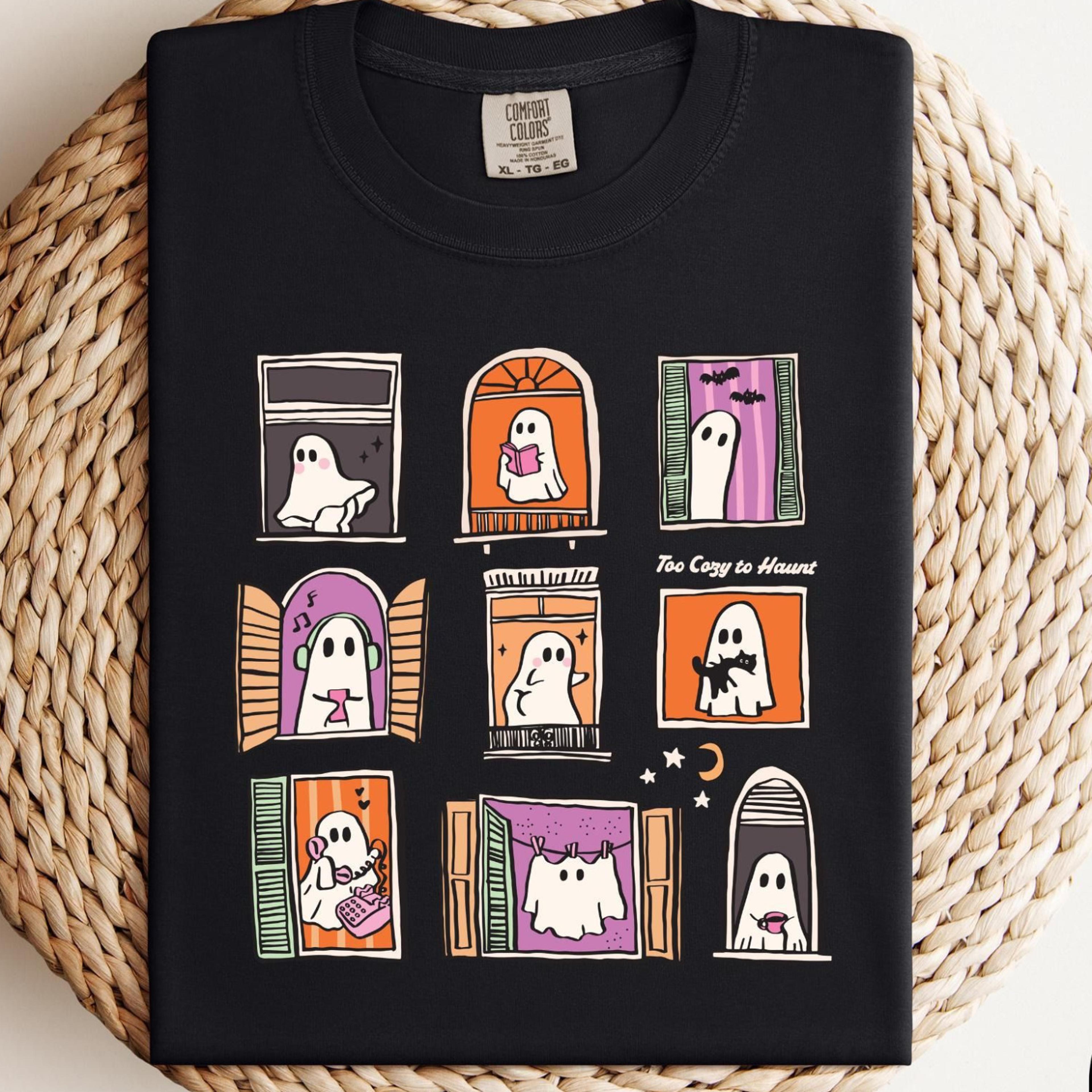 funny ghost halloween t-shirt spooky season tee halloween sweatshirt