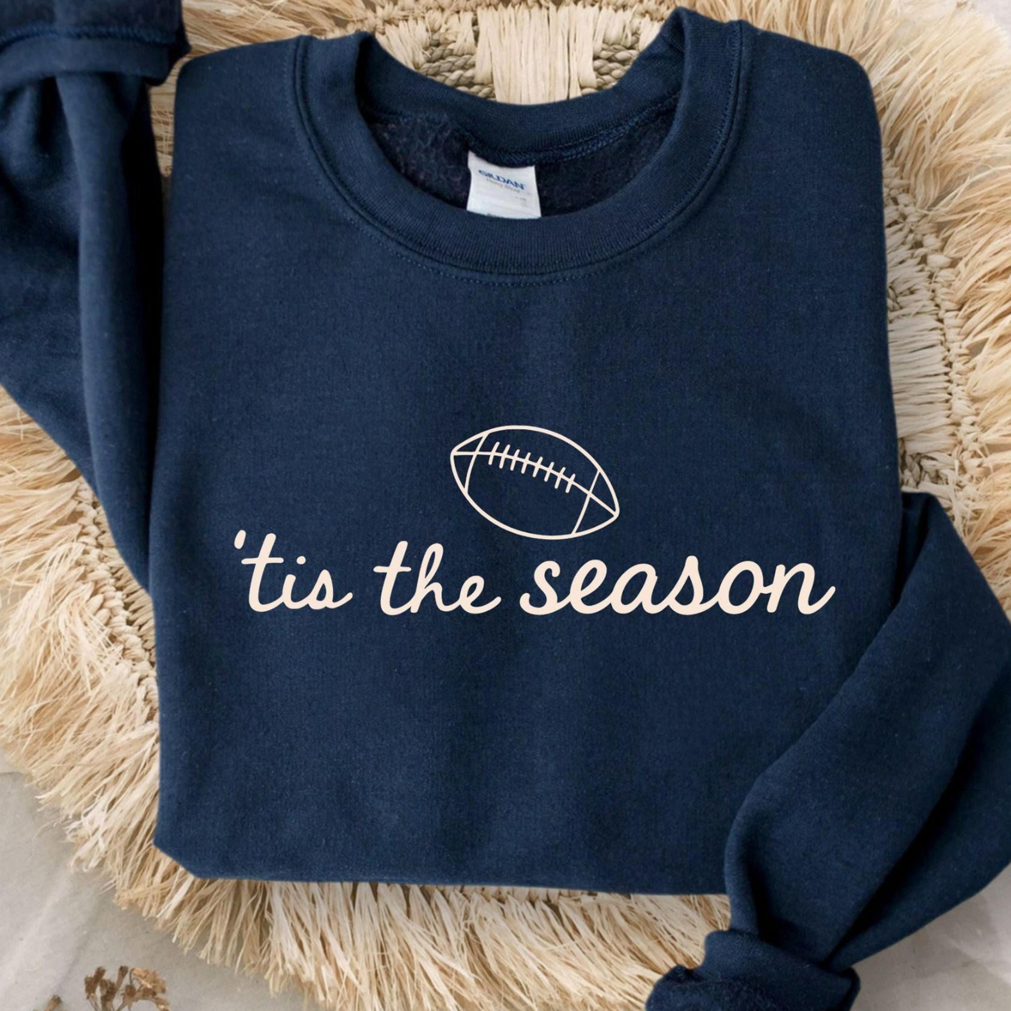 tis the season football t-shirt game day women sweatshirt football season crewneck