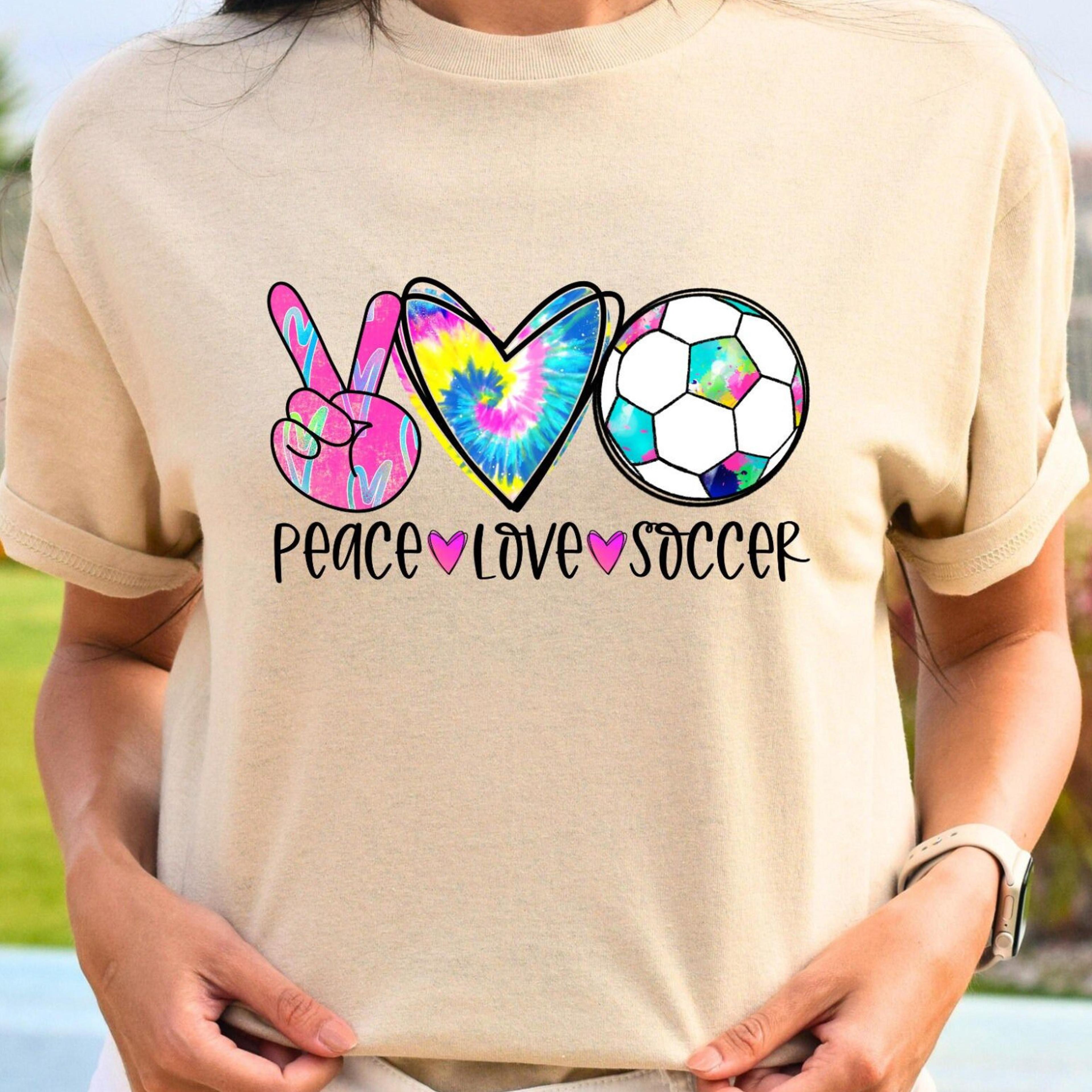peace love soccer t-shirt soccer player game day sweatshirt soccer lover gift
