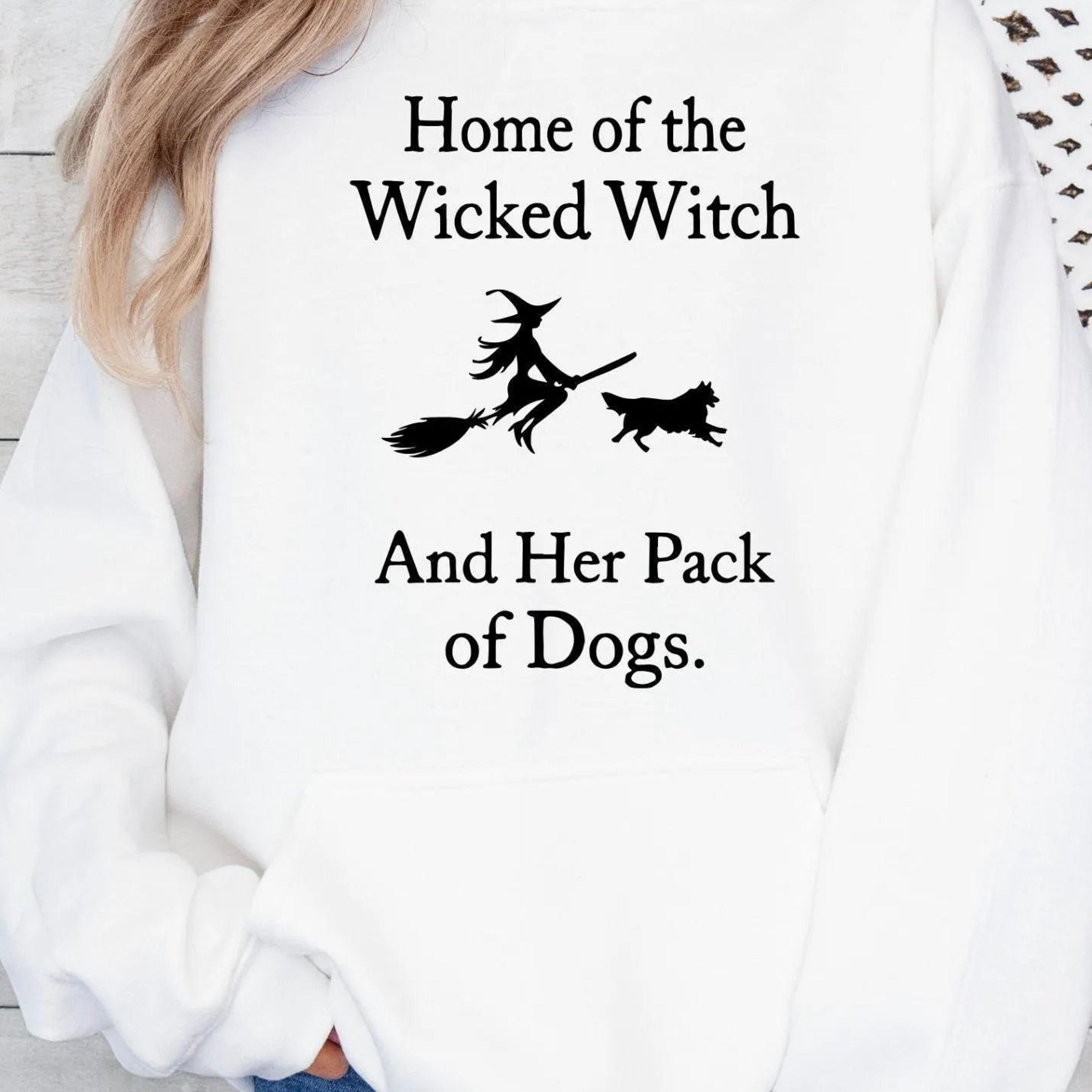 wicked witch and her pack of dogs halloween t-shirt funny ghost dog sweatshirt