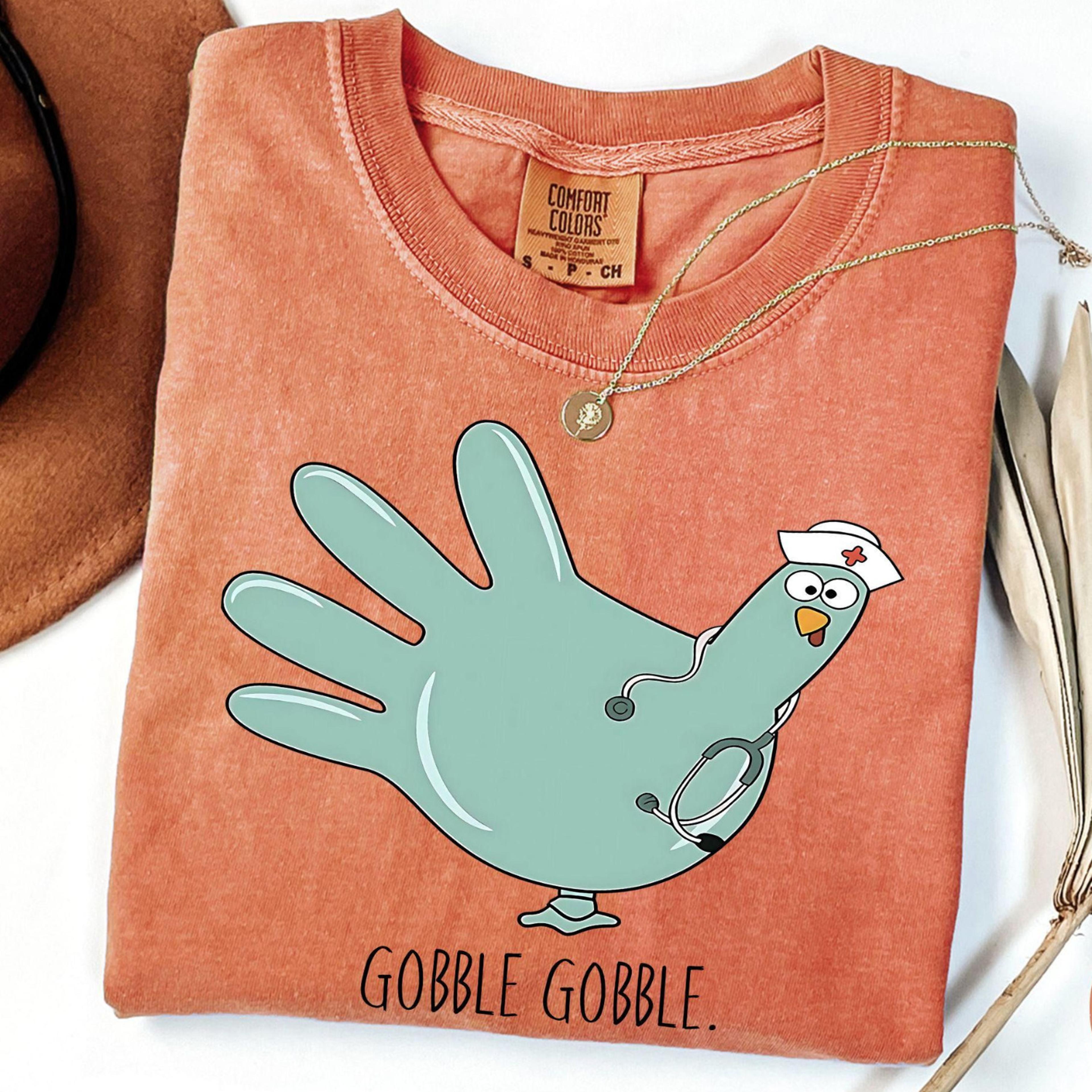 funny turkey glove nurse thanksgiving t-shirt medical holiday sweatshirt