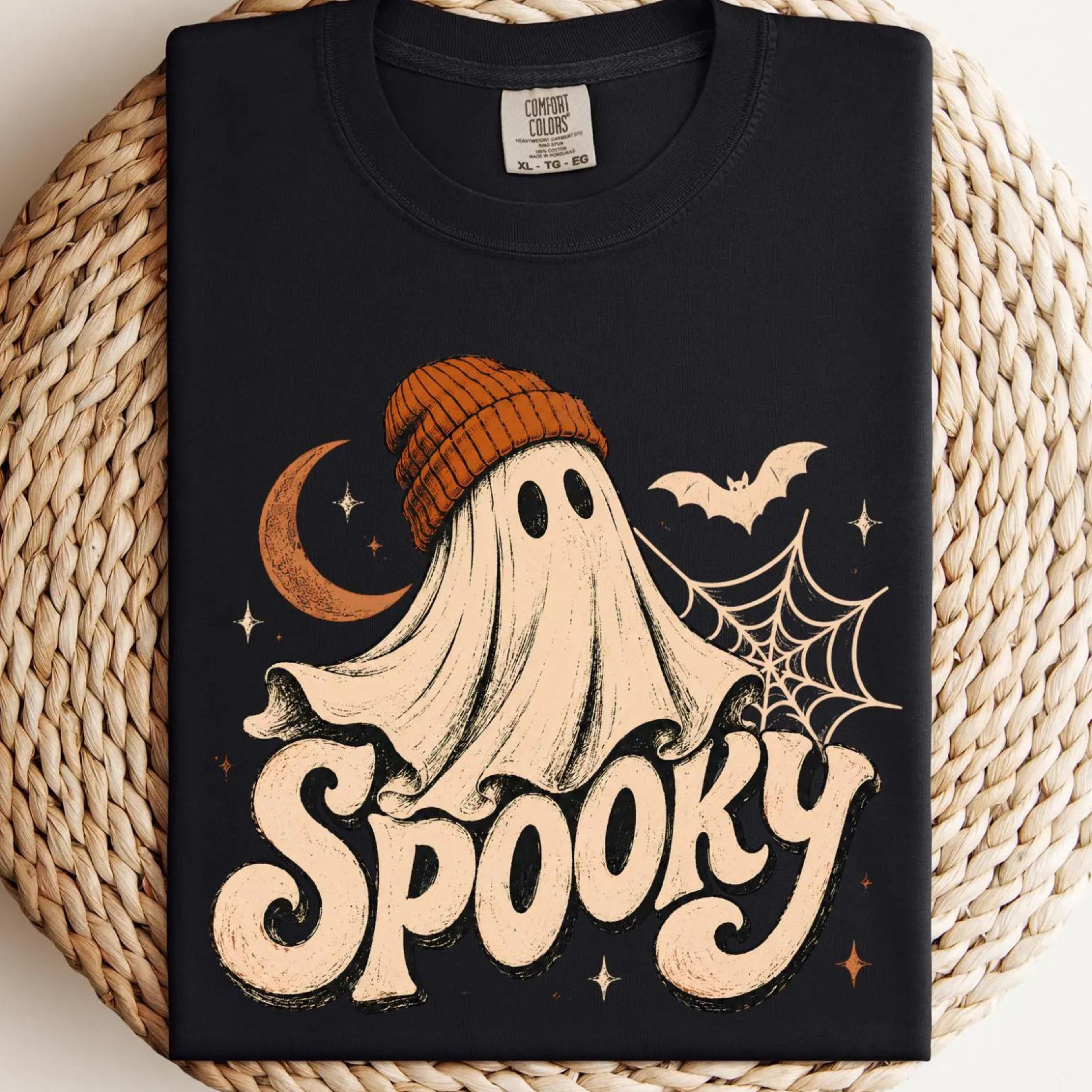 halloween ghost comfort colors t-shirt spooky season fall graphic sweatshirt