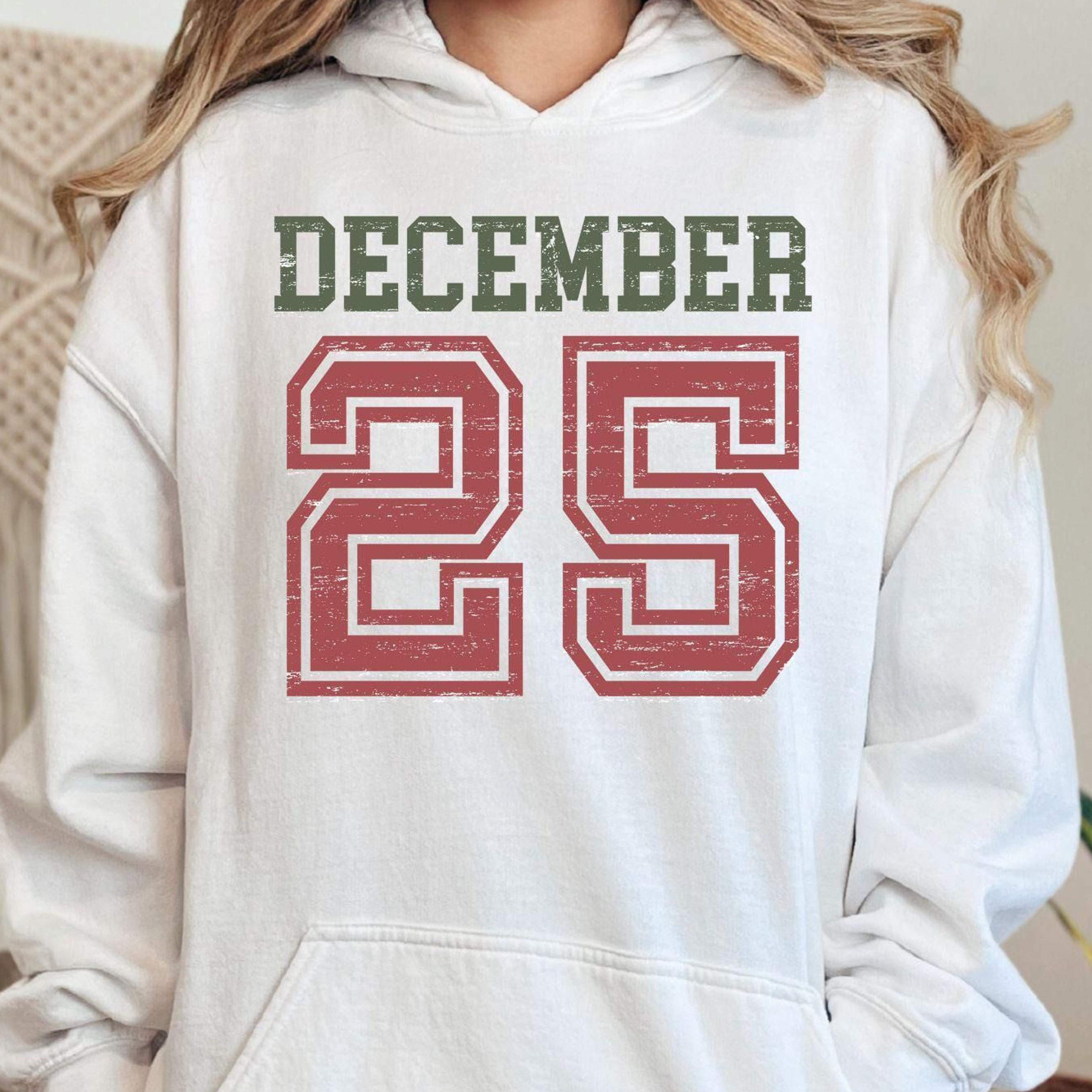 retro christmas sweatshirt, december 25 sweater, holiday clothing, womens christmas sweater, christmas crewneck,