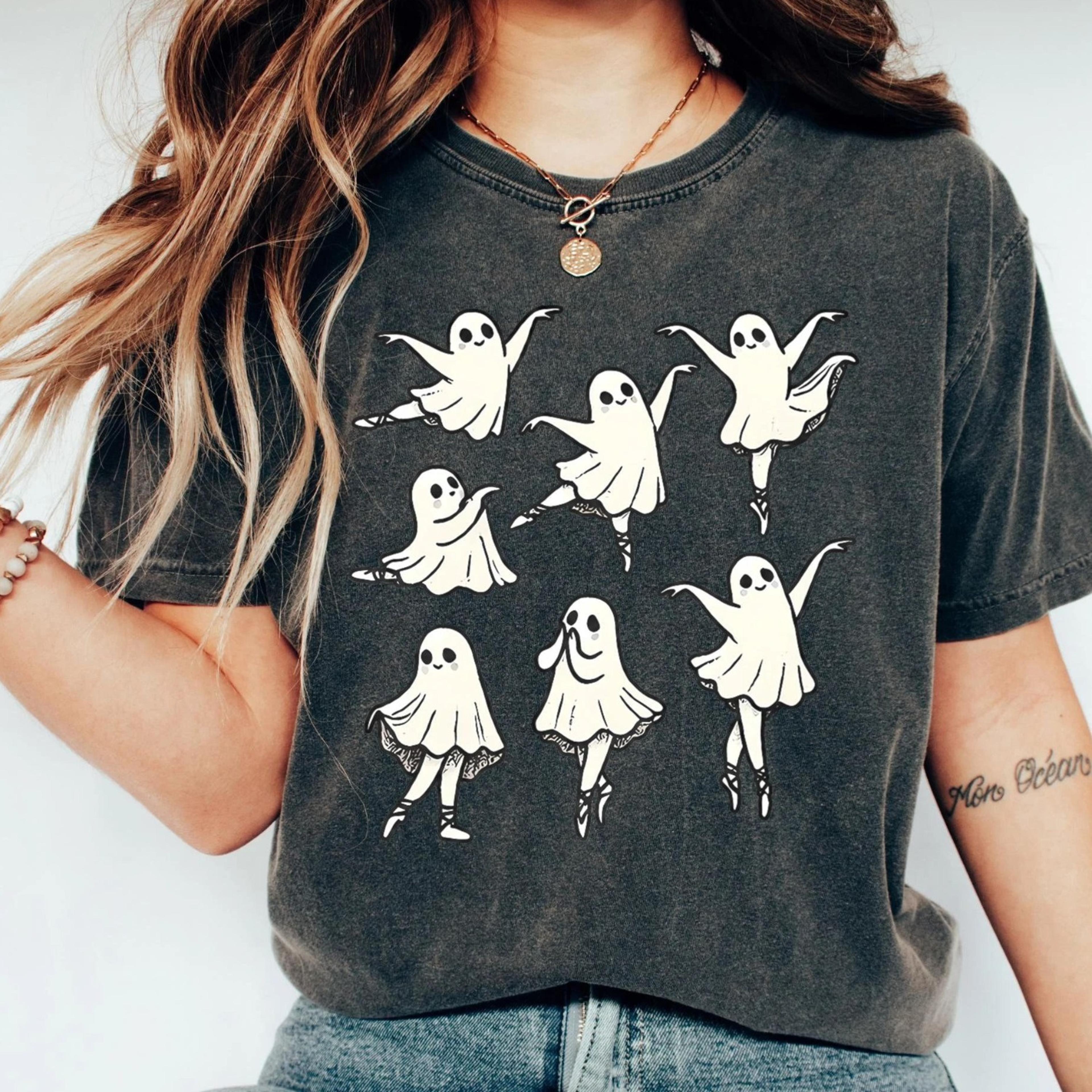 kute ballet ghost shirt, ballet dancer, spooky dance teacher shirt, spooky dance teacher gift, halloween gift, funny hal