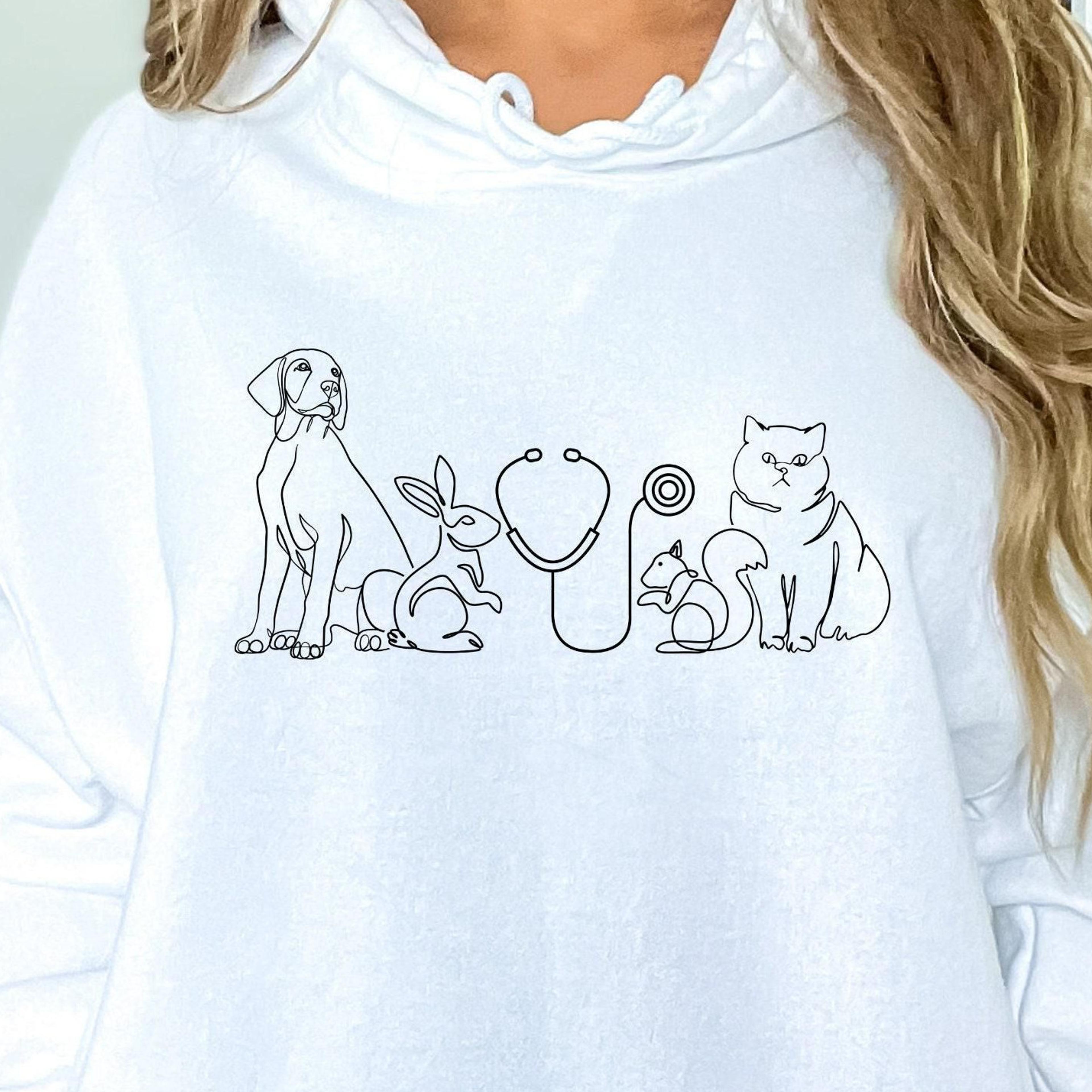 veterinarian t-shirt vet doctor animal lover sweatshirt vet school hoodie gift