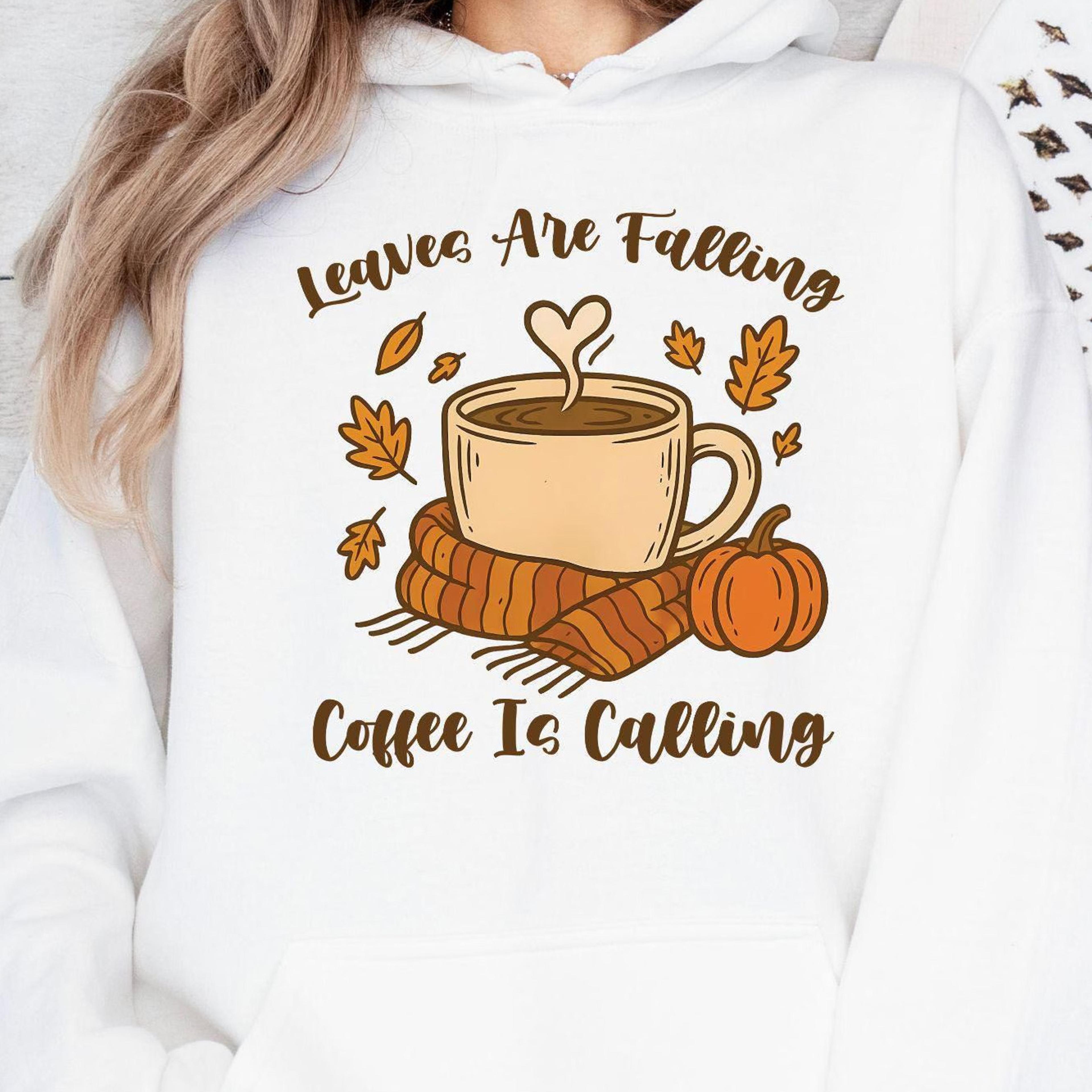leaves are falling coffee is calling t-shirt cozy fall coffee lover sweatshirt