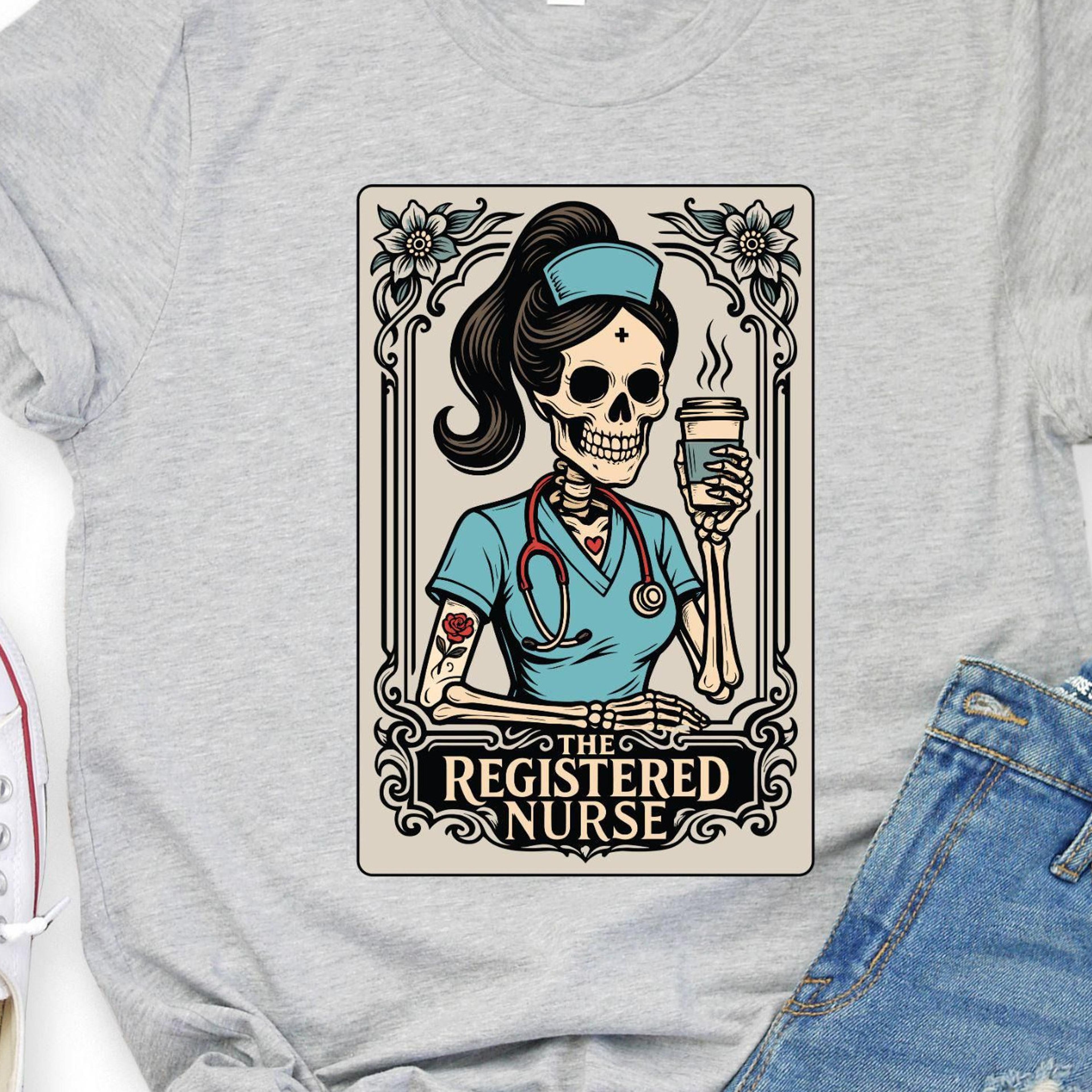 registered nurse tarot t-shirt skeleton rn fall nurse sweatshirt