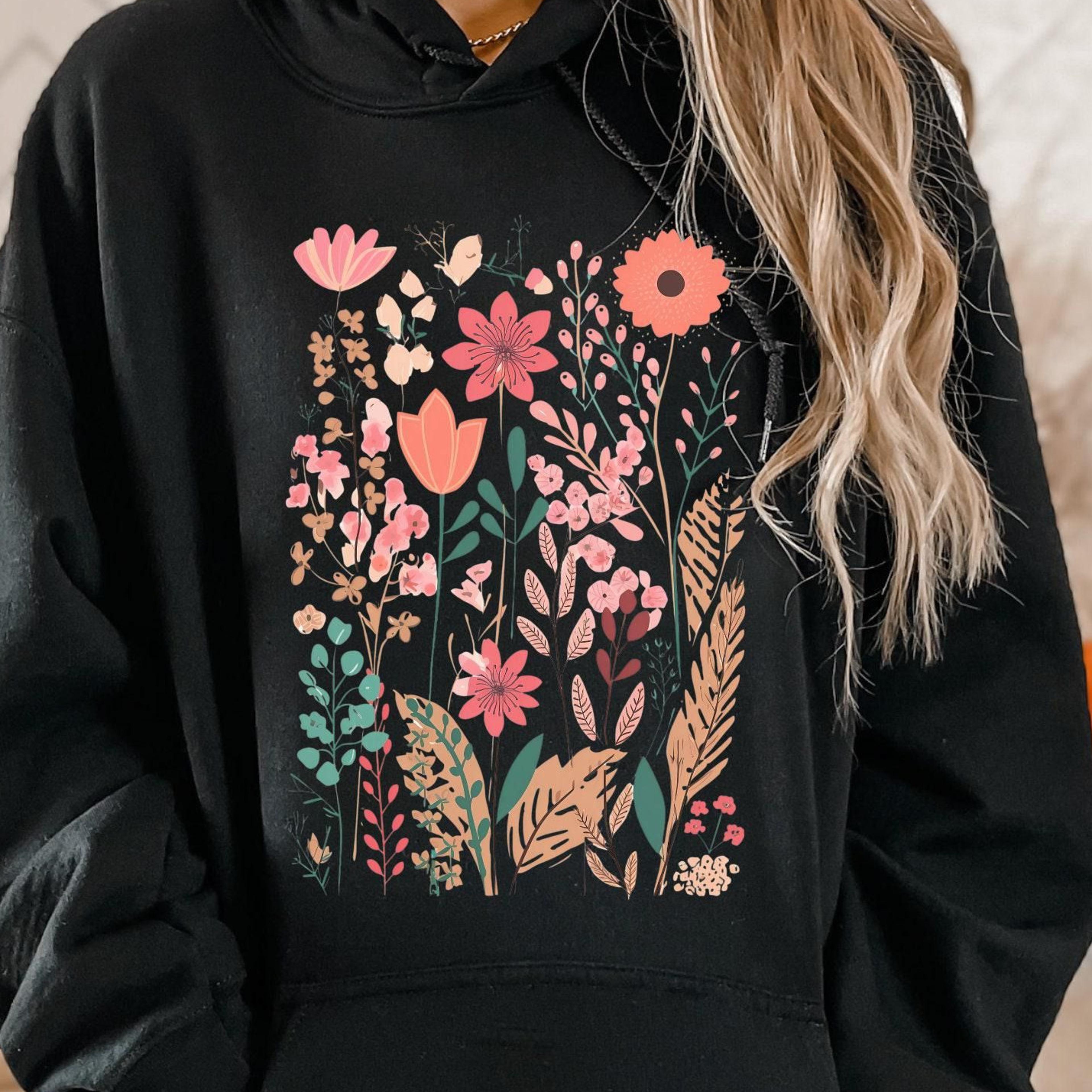 flower shirts,aesthetic wild flower shirt, botanical floral,minimalist shirts for women,botanical shirt, nature lover