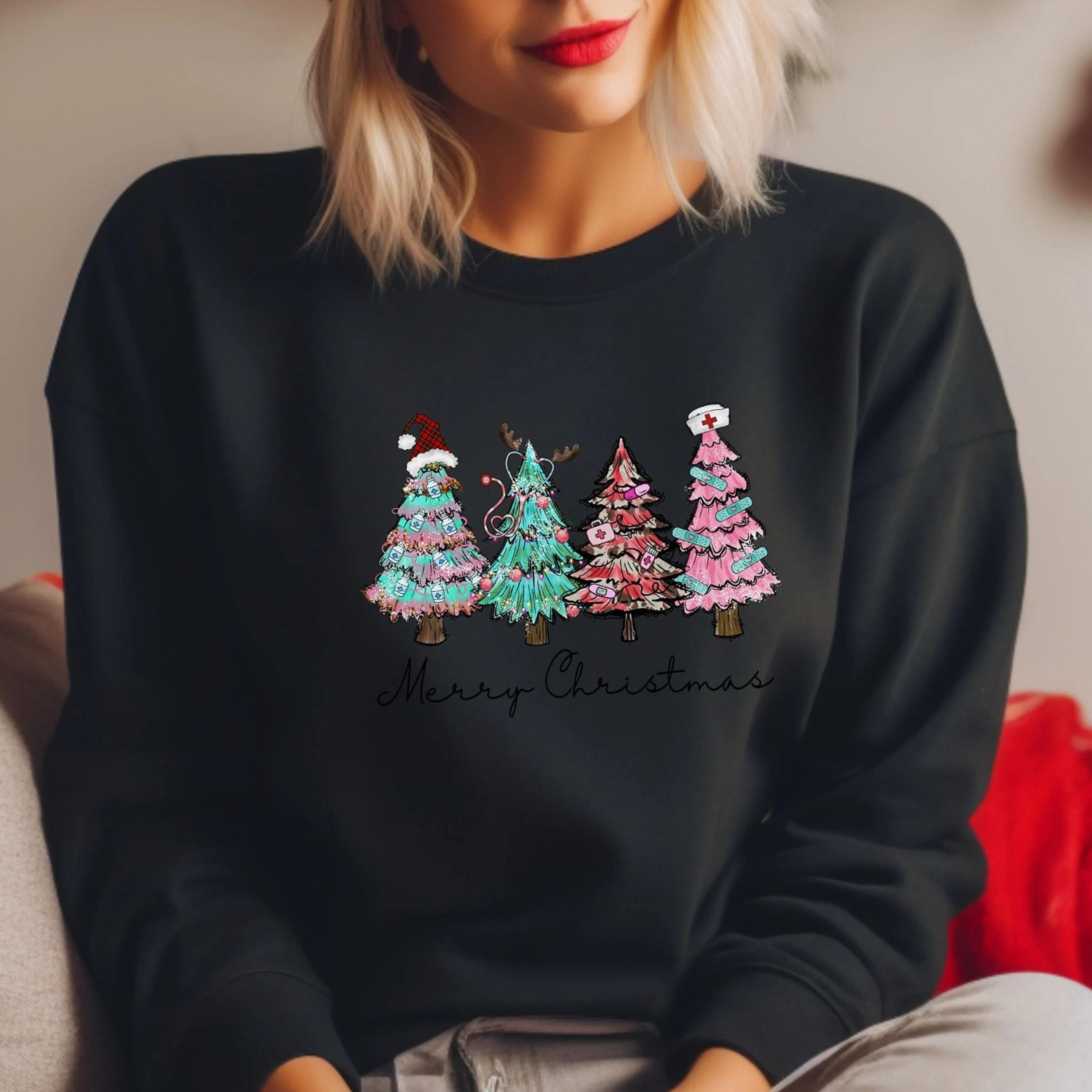 christmas sweatshirt doctor christmas tree, nurse christmas , christmas shirt, winter sweater fir trees, sweater