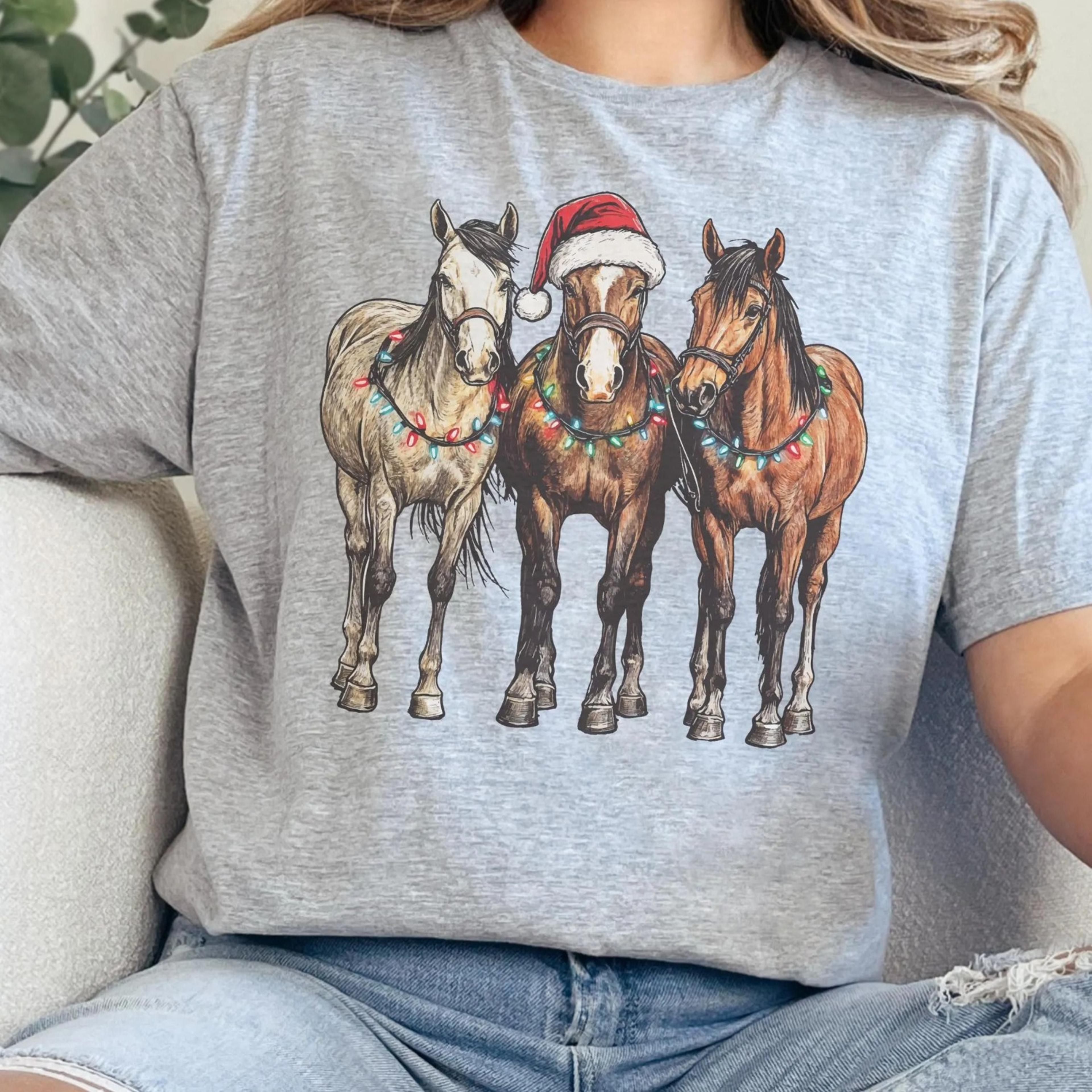 christmas horse shirt, horse gifts, funny horse shirt, womens horse shirt, horse tshirt for christmas, christmas shirt,