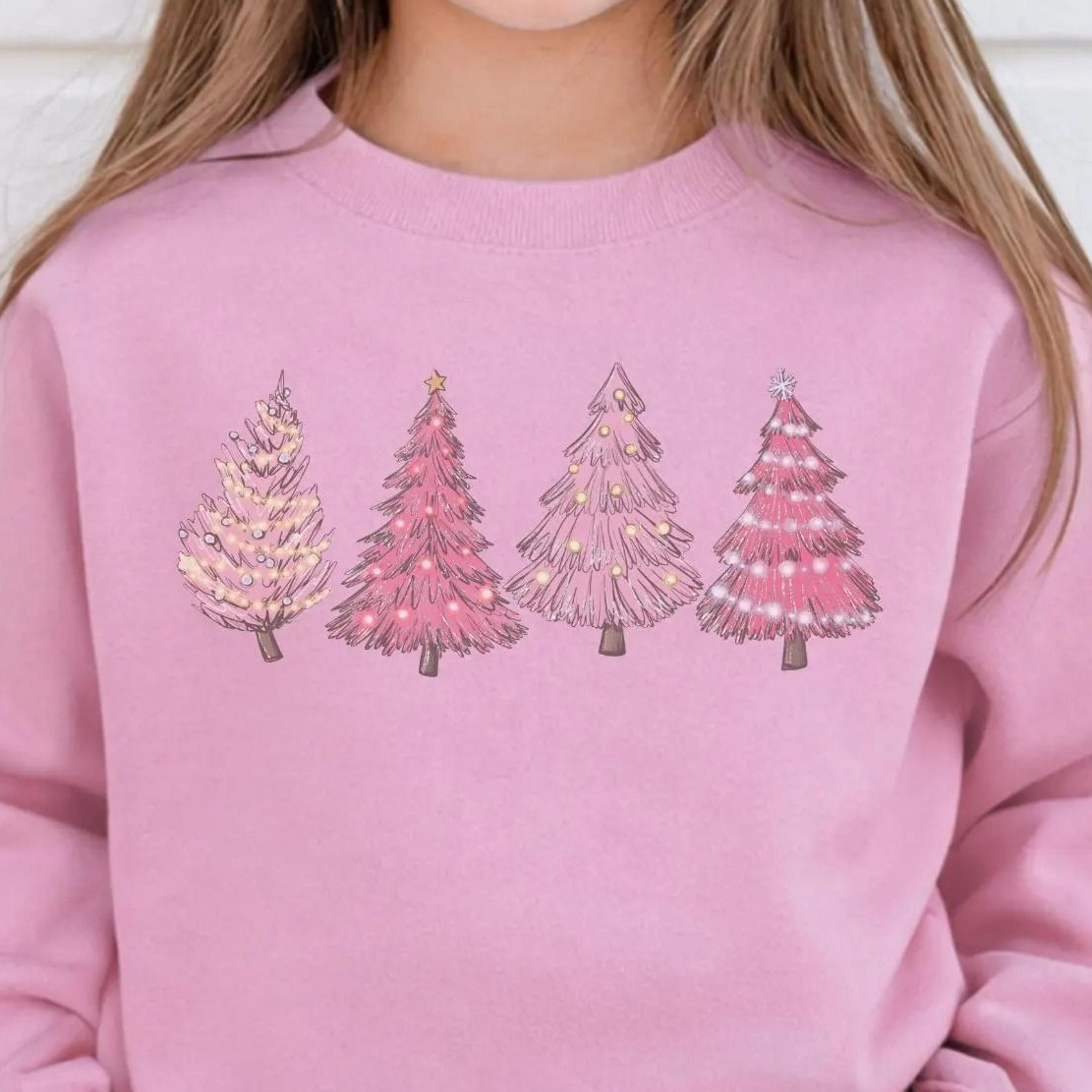 pinke weihnachtsbaume pullover fur kinder, weihnachtspullover kinder weihnachtspullover madchen weihnachtsgeschenk madch