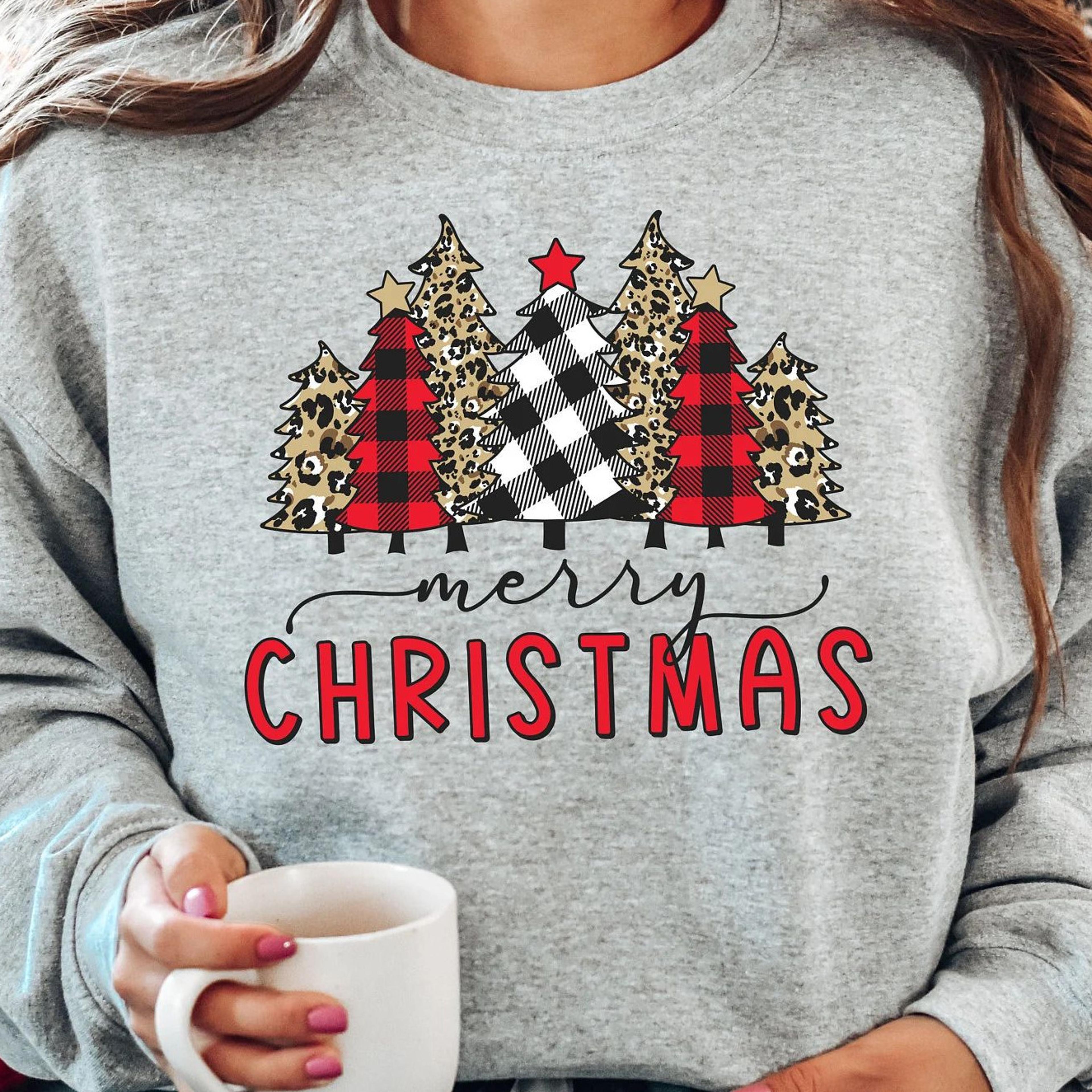 ladies merry christmas shirt, women christmas shirt, cute christmas shirt, women holiday shirt, leopard print christmas
