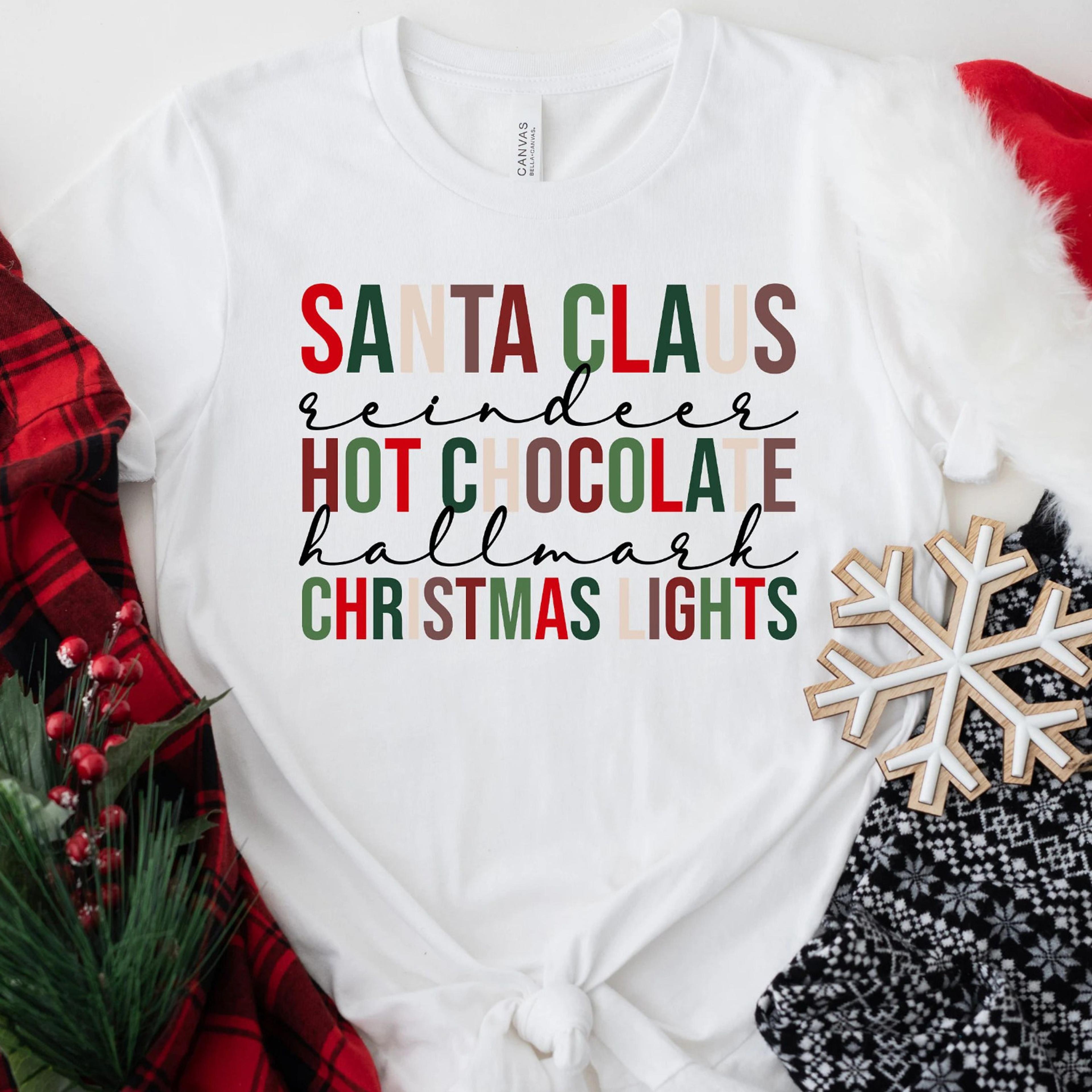 santa claus hot chocolate t-shirt tis the season funny christmas sweatshirt