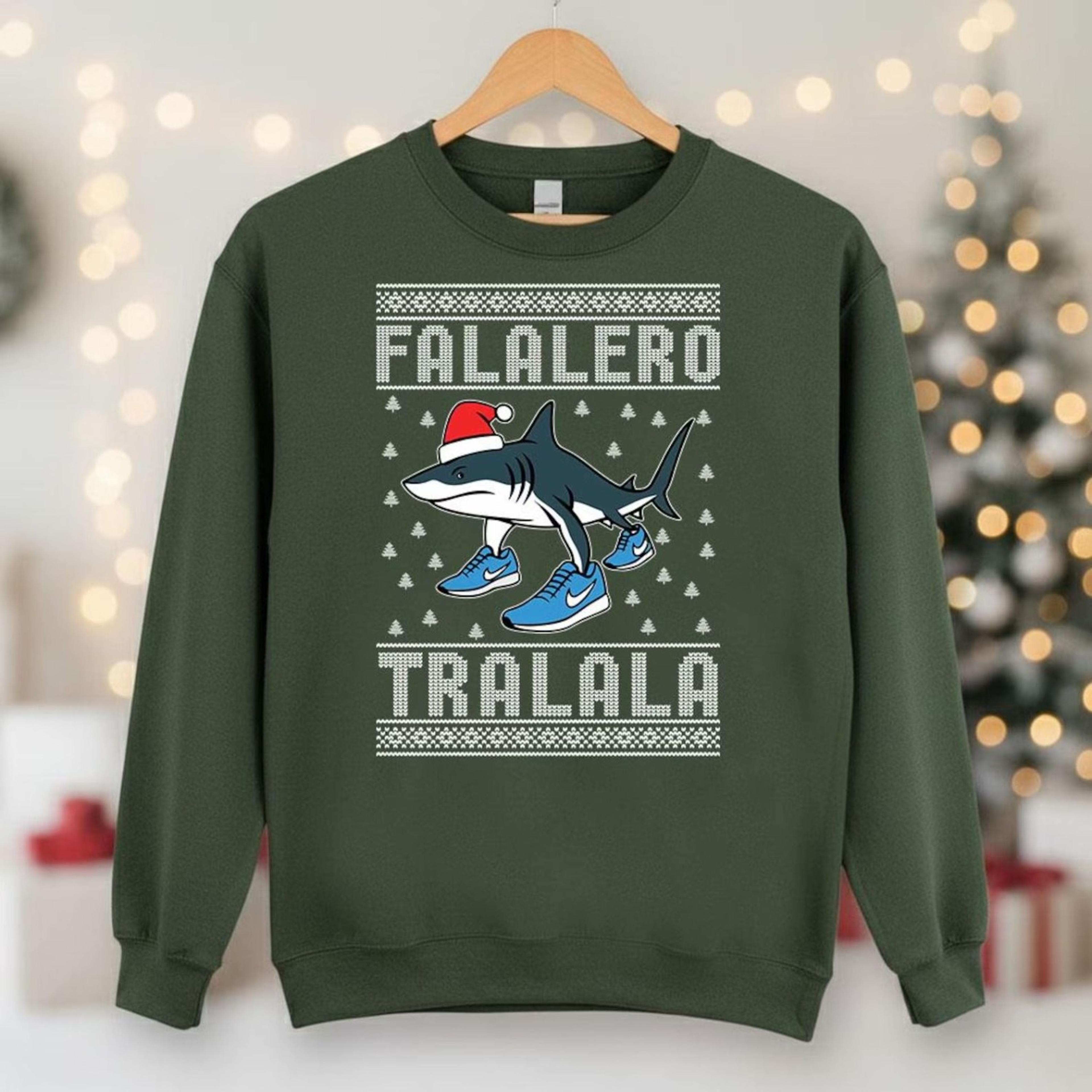 falalero tralala funny italian ugly christmas jumper, funny meme ugly xmas sweater, italian brainrot ugly sweatshirt