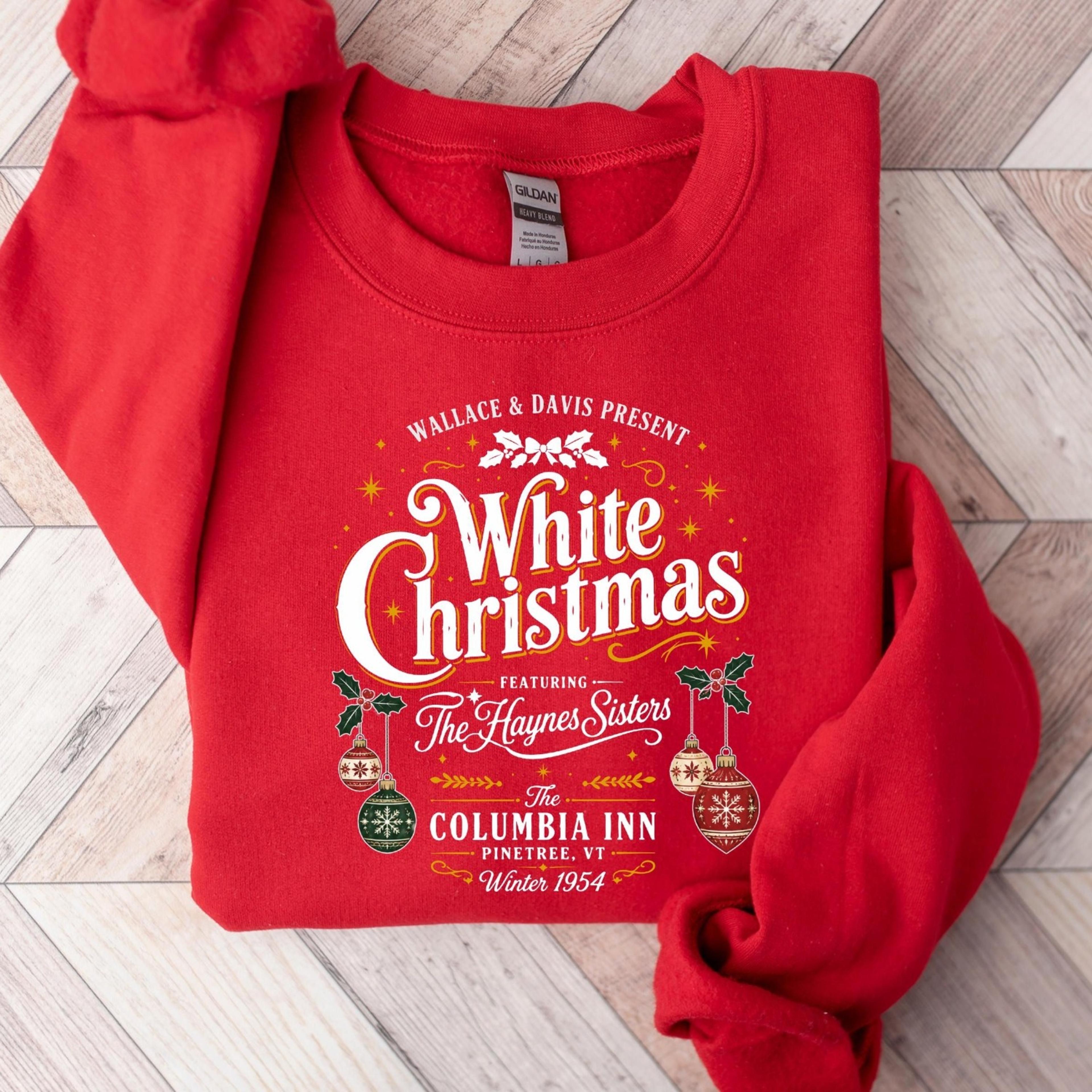 vintage christmas movie sweatshirt, retro christmas poster crewneck, cozy holiday inn sweater, christmas gift for her, x