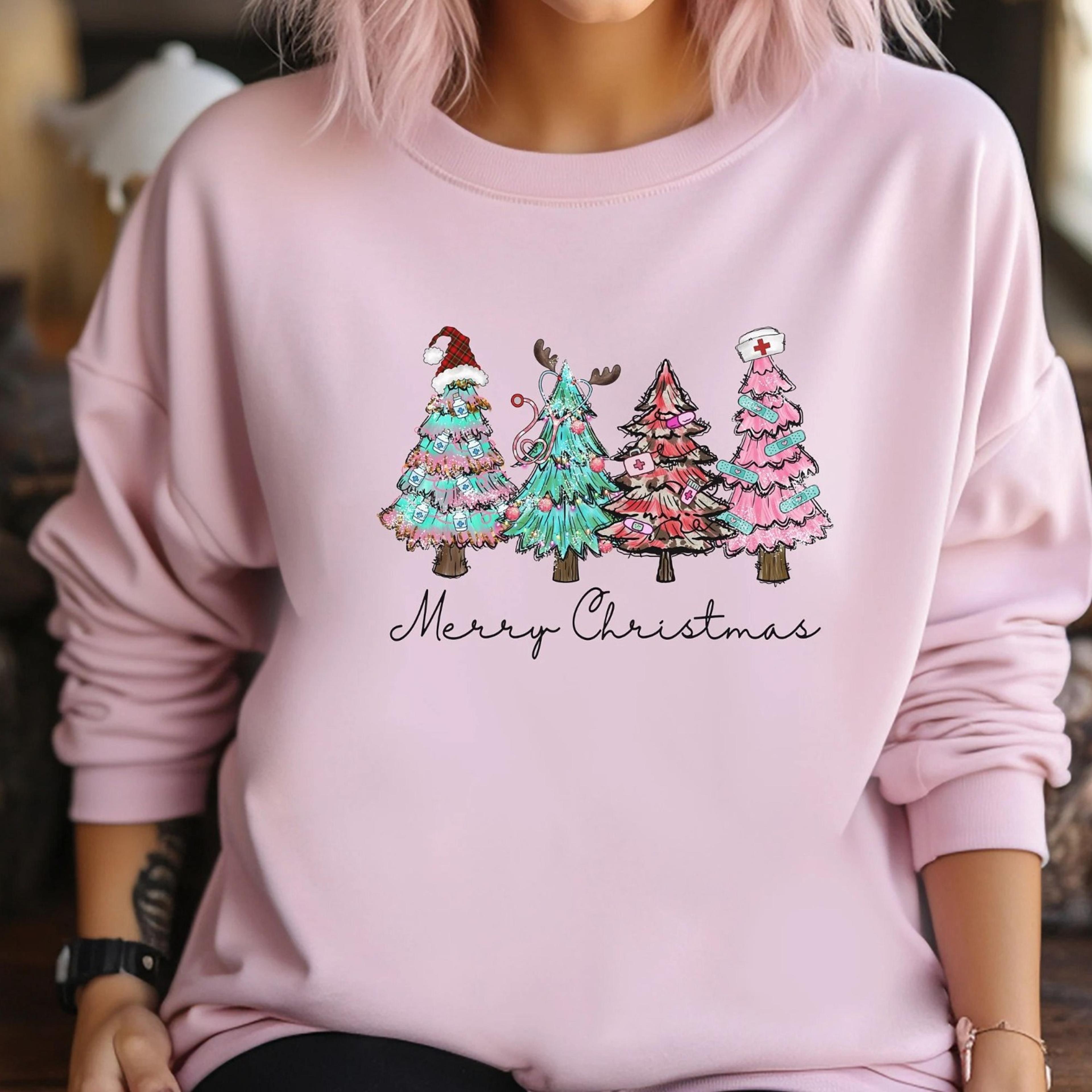 christmas sweatshirt doctor christmas tree, nurse christmas , christmas shirt, winter sweater fir trees