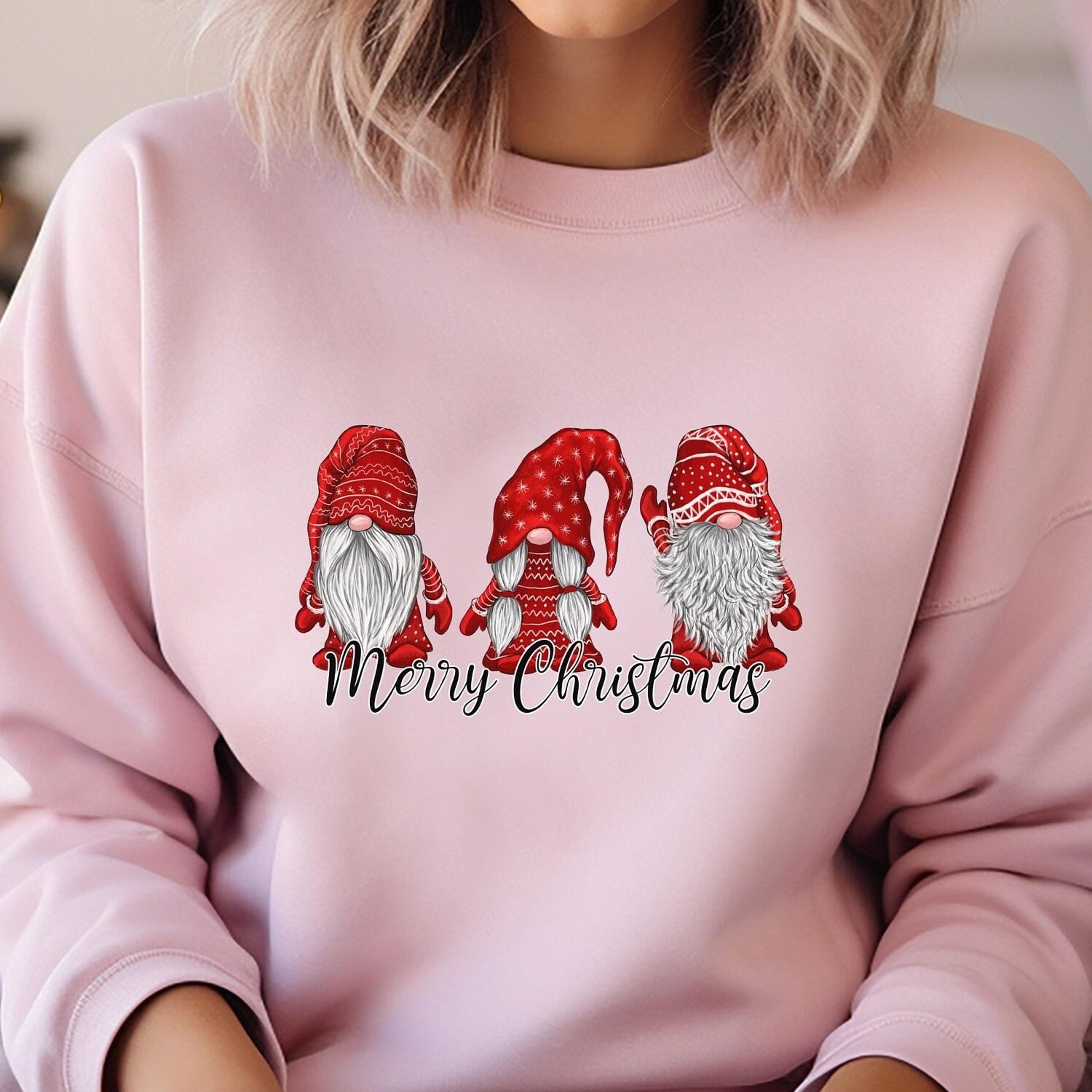 cute christmas gnome sweatshirt, winter sweater gnomes, cottagecore winter, nordic sweater winter, t-shirt christmas, cu