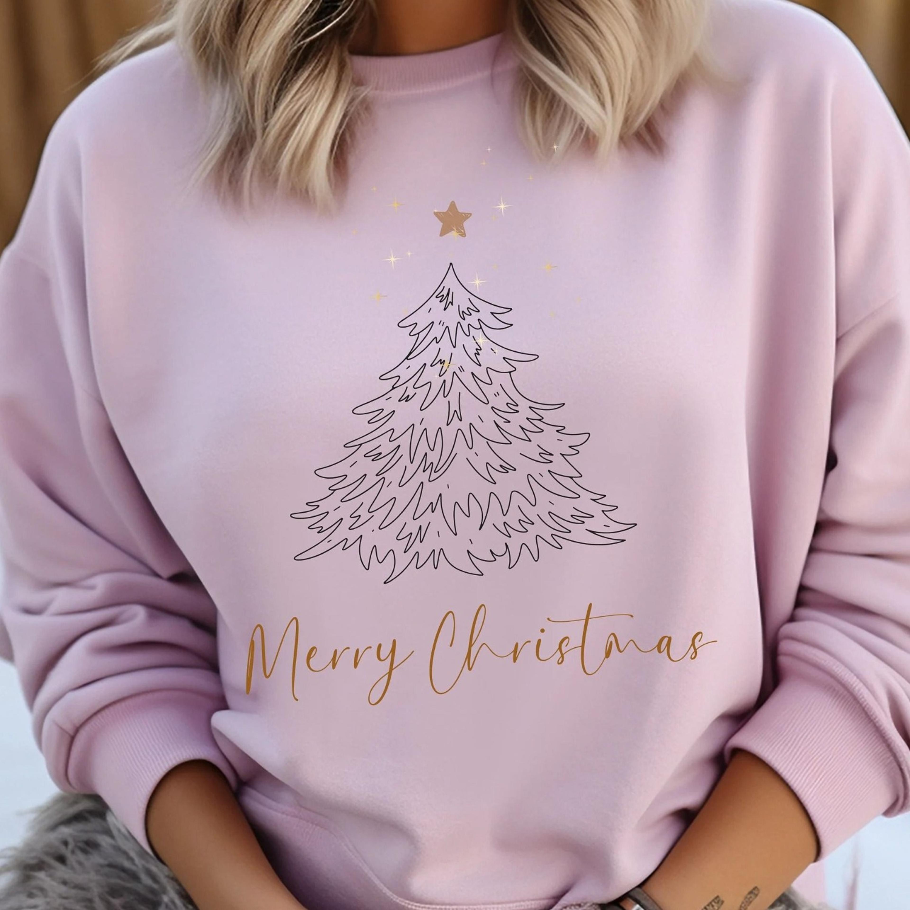 merry christmas sweatshirt, winter, minimalist, christmas nordic sweater, christmas tree outfit, unisex sweate