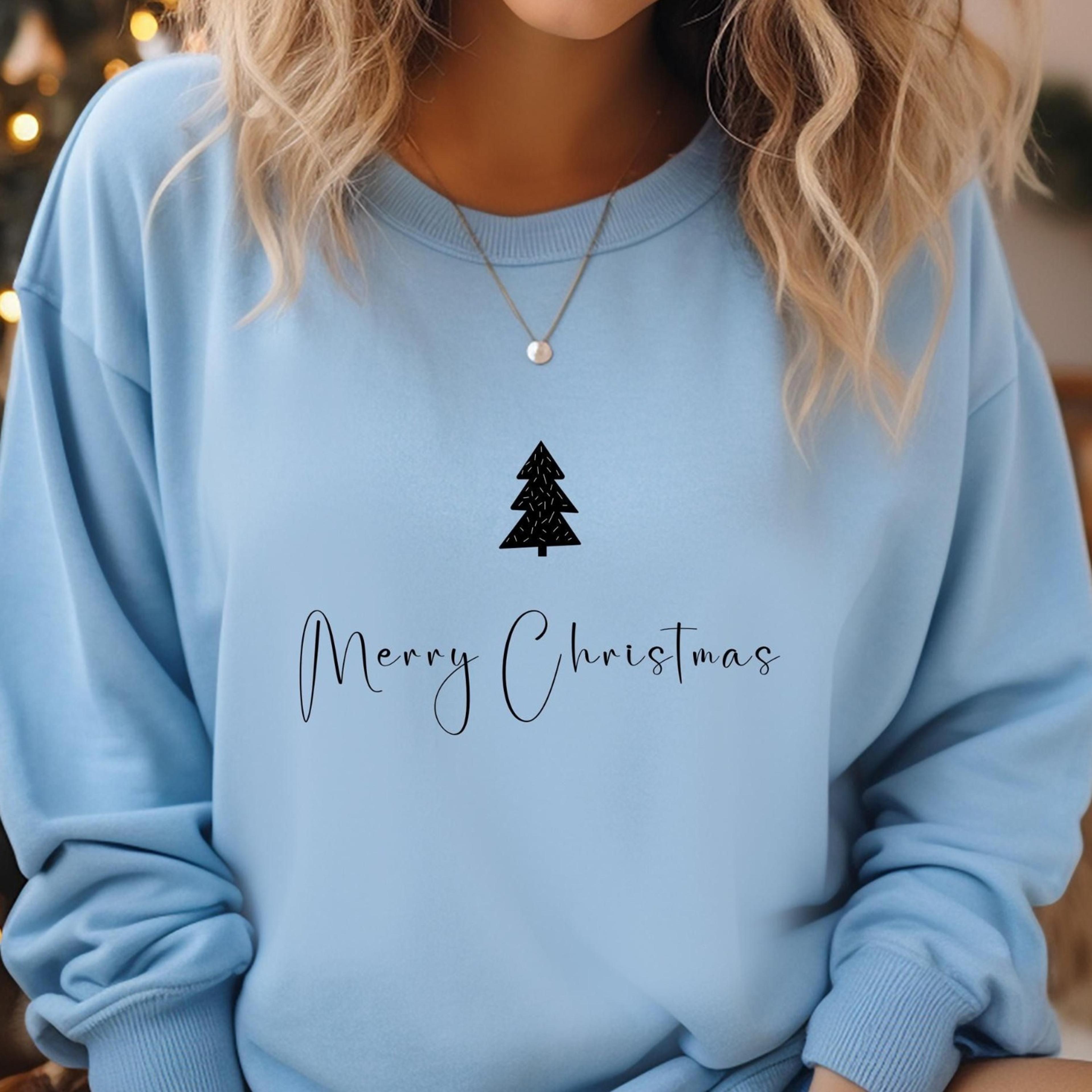 christmas tree sweatshirt, christmas tree winter sweater, christmas sweatshirt, christmas shirt chic, minimalist shirt c
