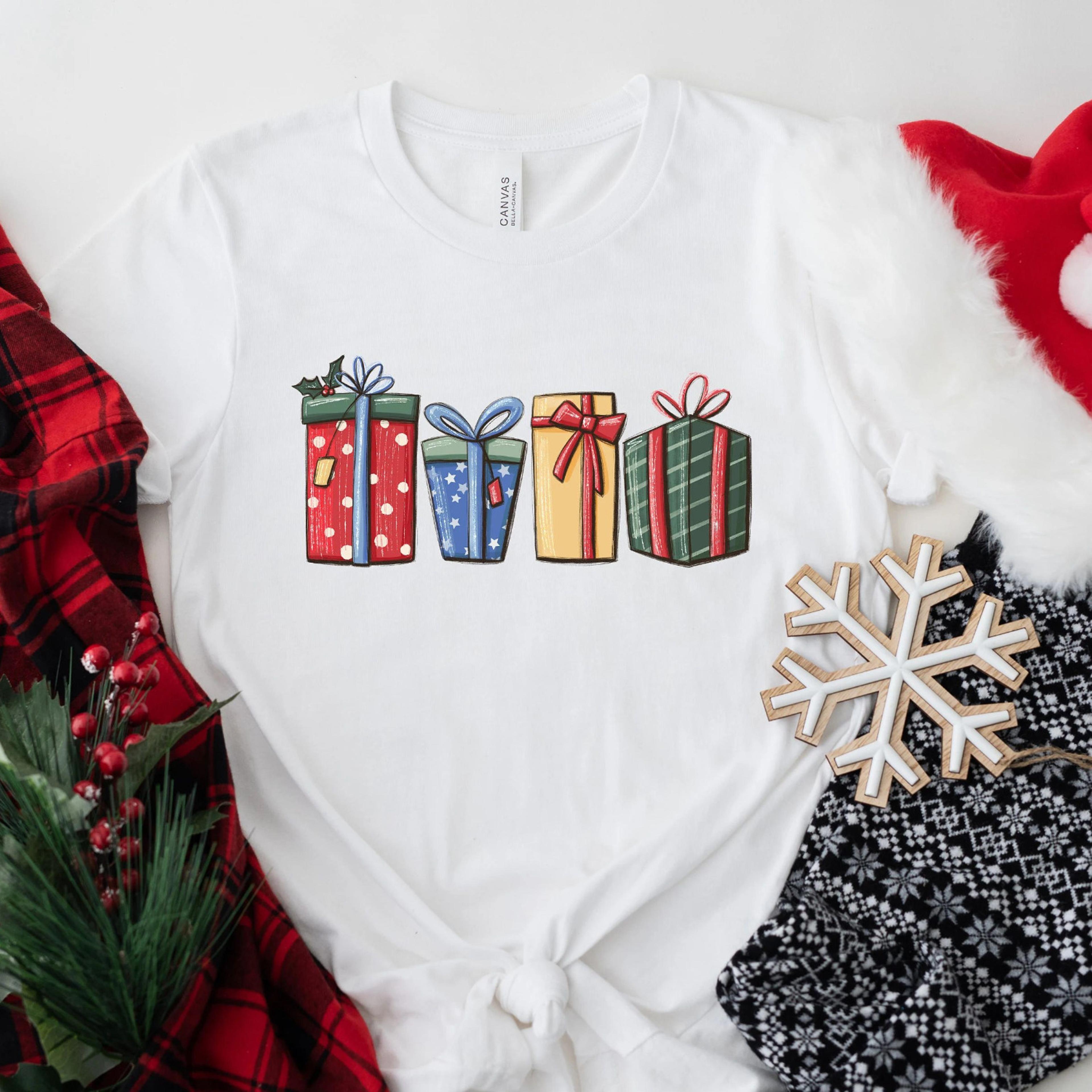 christmas t-shirt womens holiday crewneck cozy winter christmas sweatshirt