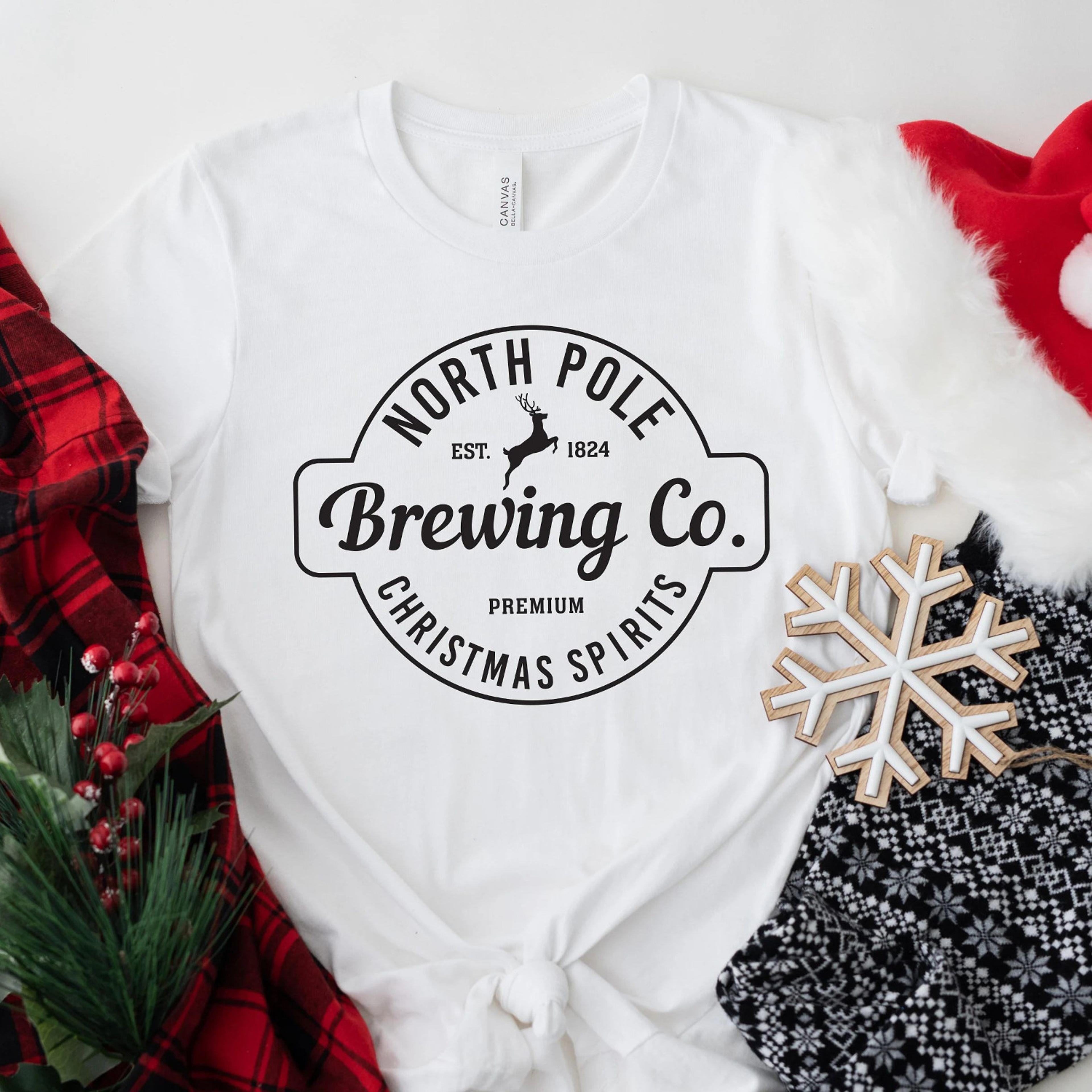 north pole brewing co t-shirt premium christmas spirit holiday sweatshirt