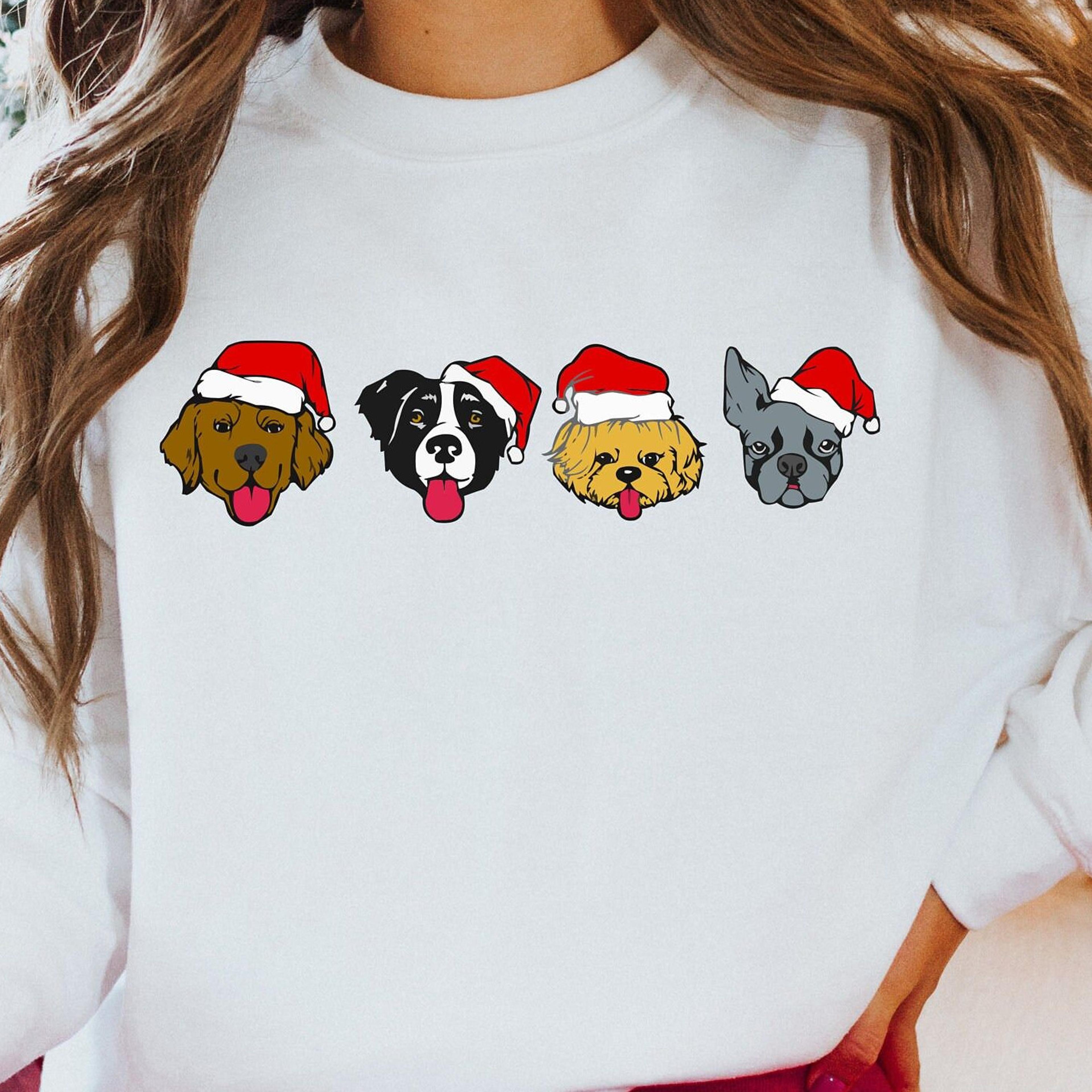 christmas dogs t-shirt cute puppies dog mom holiday christmas sweatshirt