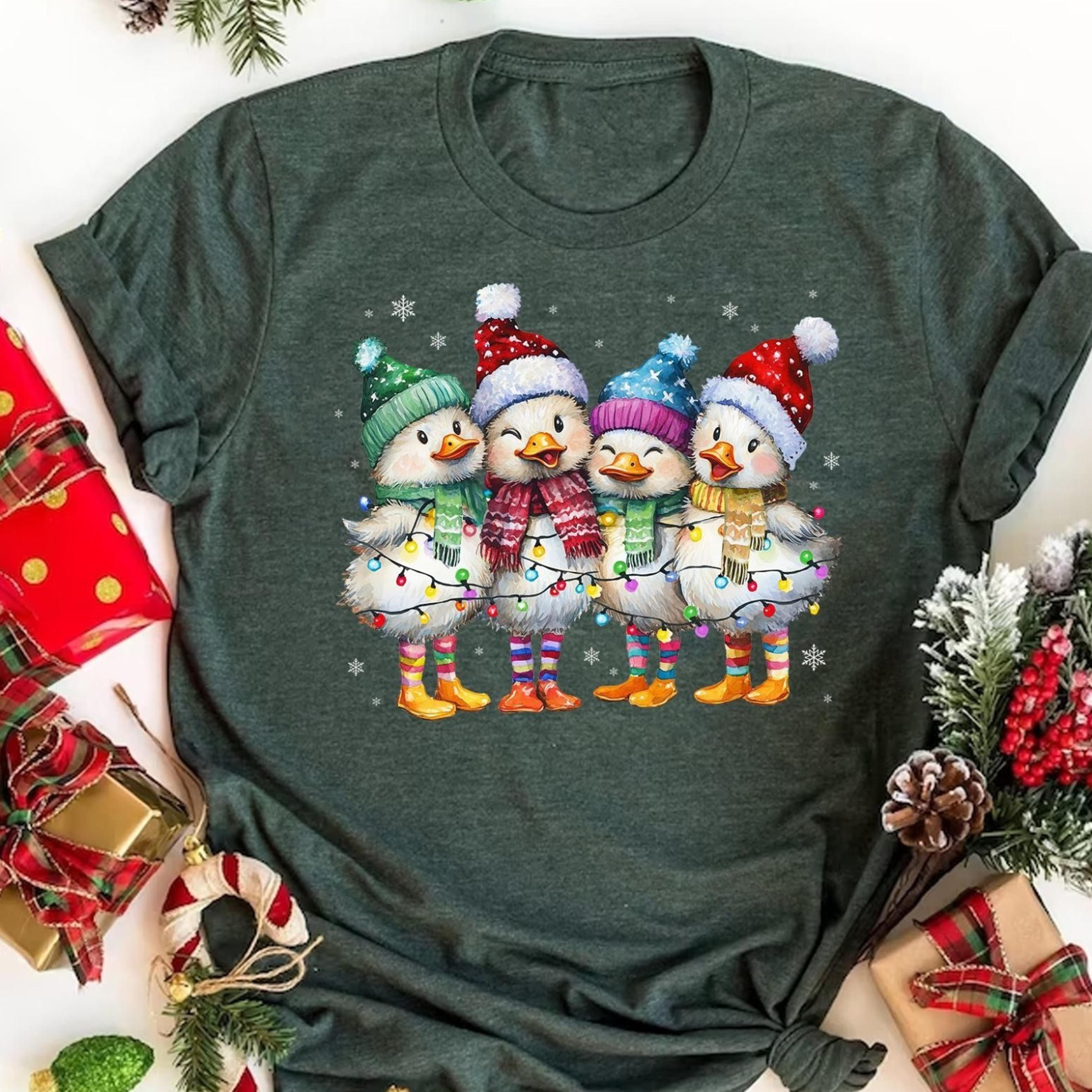christmas duck t-shirt, farmhouse holiday tee
