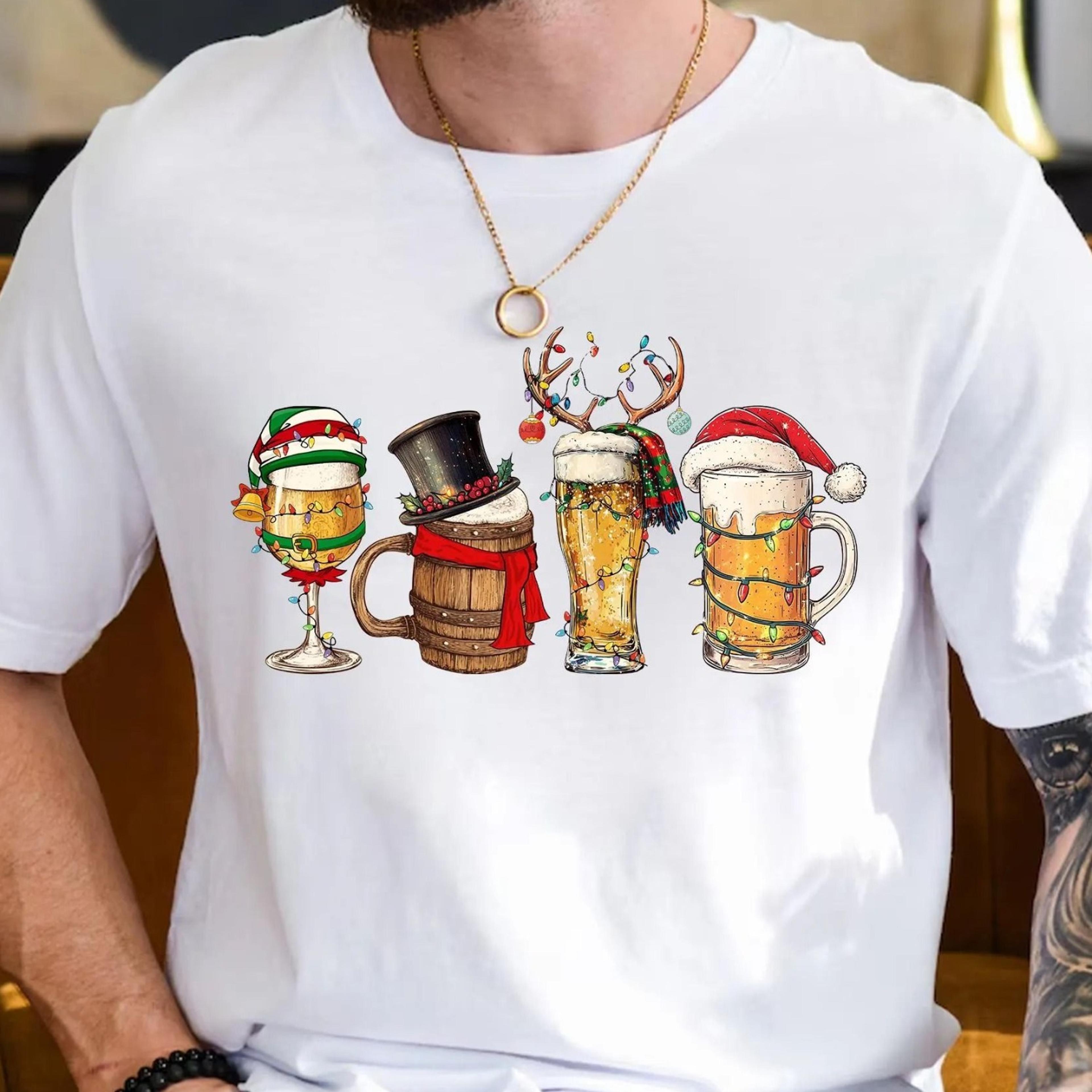 christmas beer lover shirt holiday drinking tee