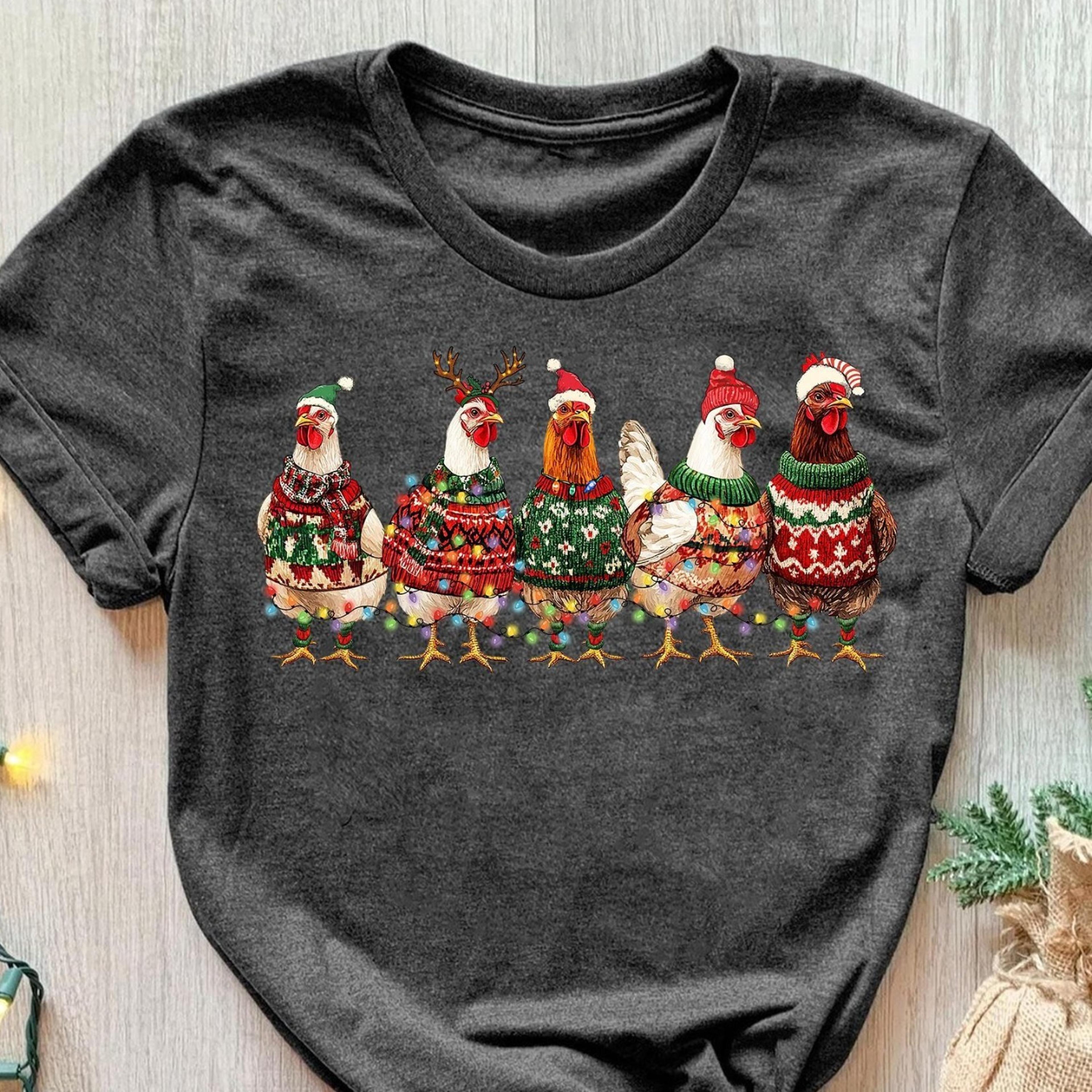 christmas chicken sweatshirt farm animal holiday shirt