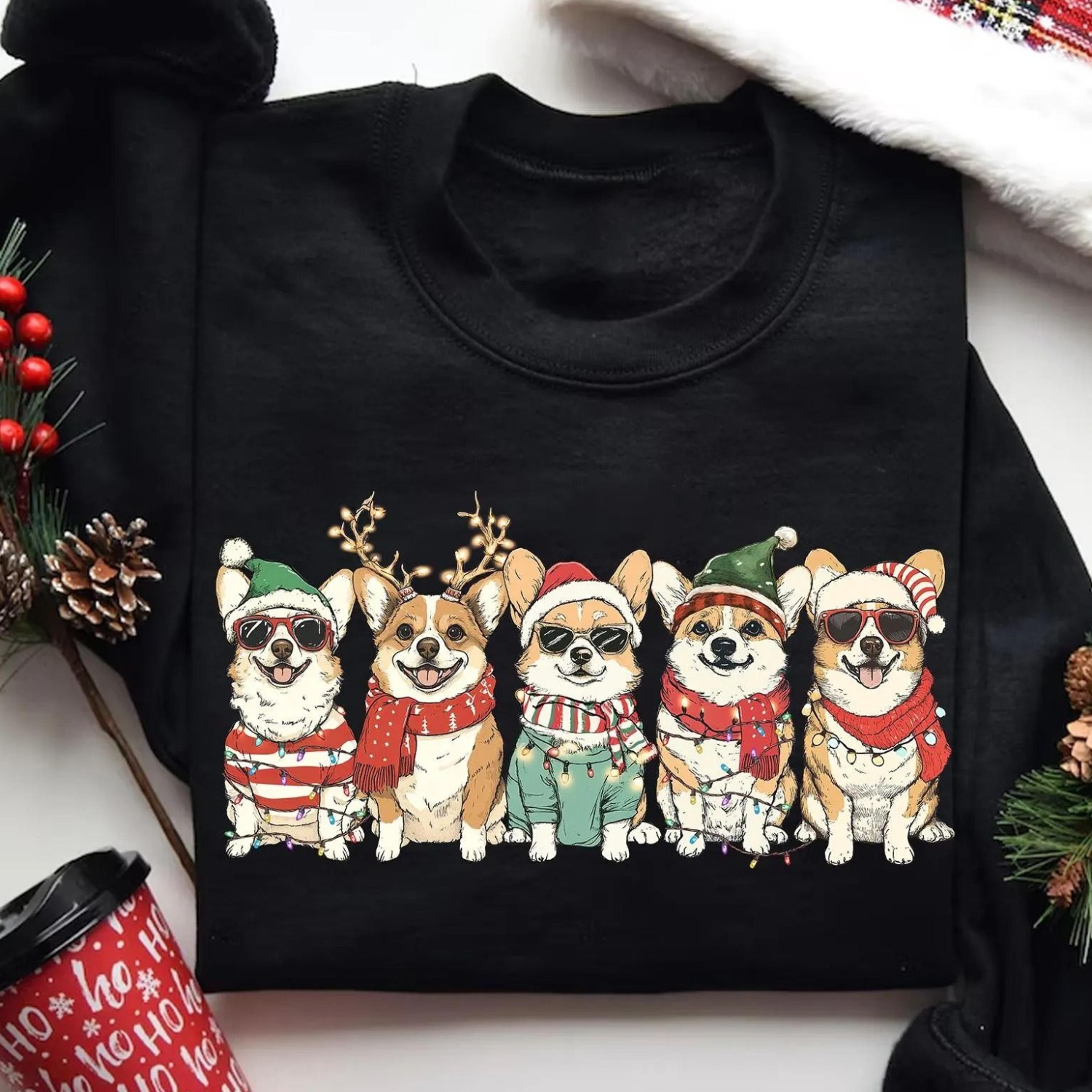 corgi christmas shirt dog lover holiday t-shirt