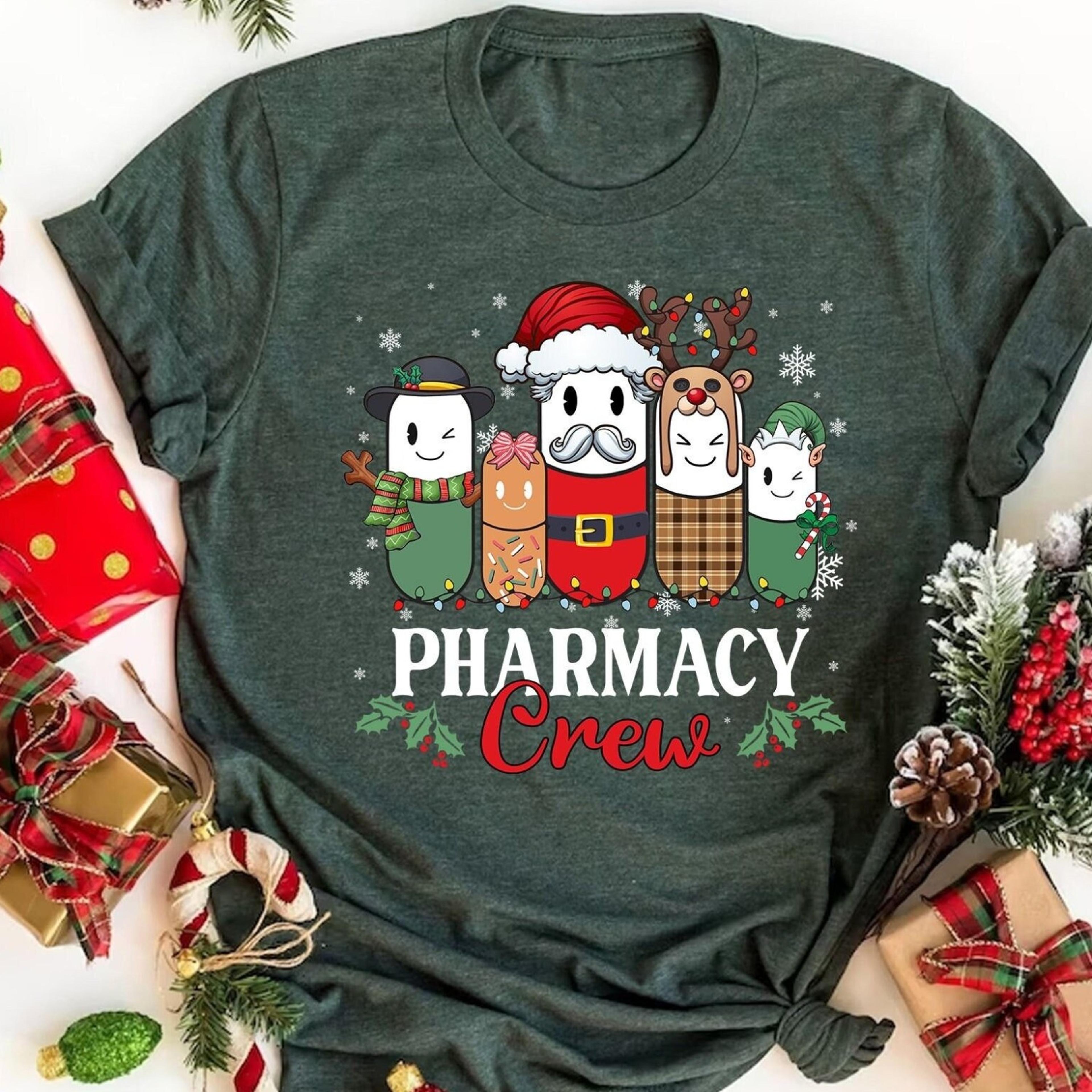 pharmacy crew christmas t-shirt holiday squad costume