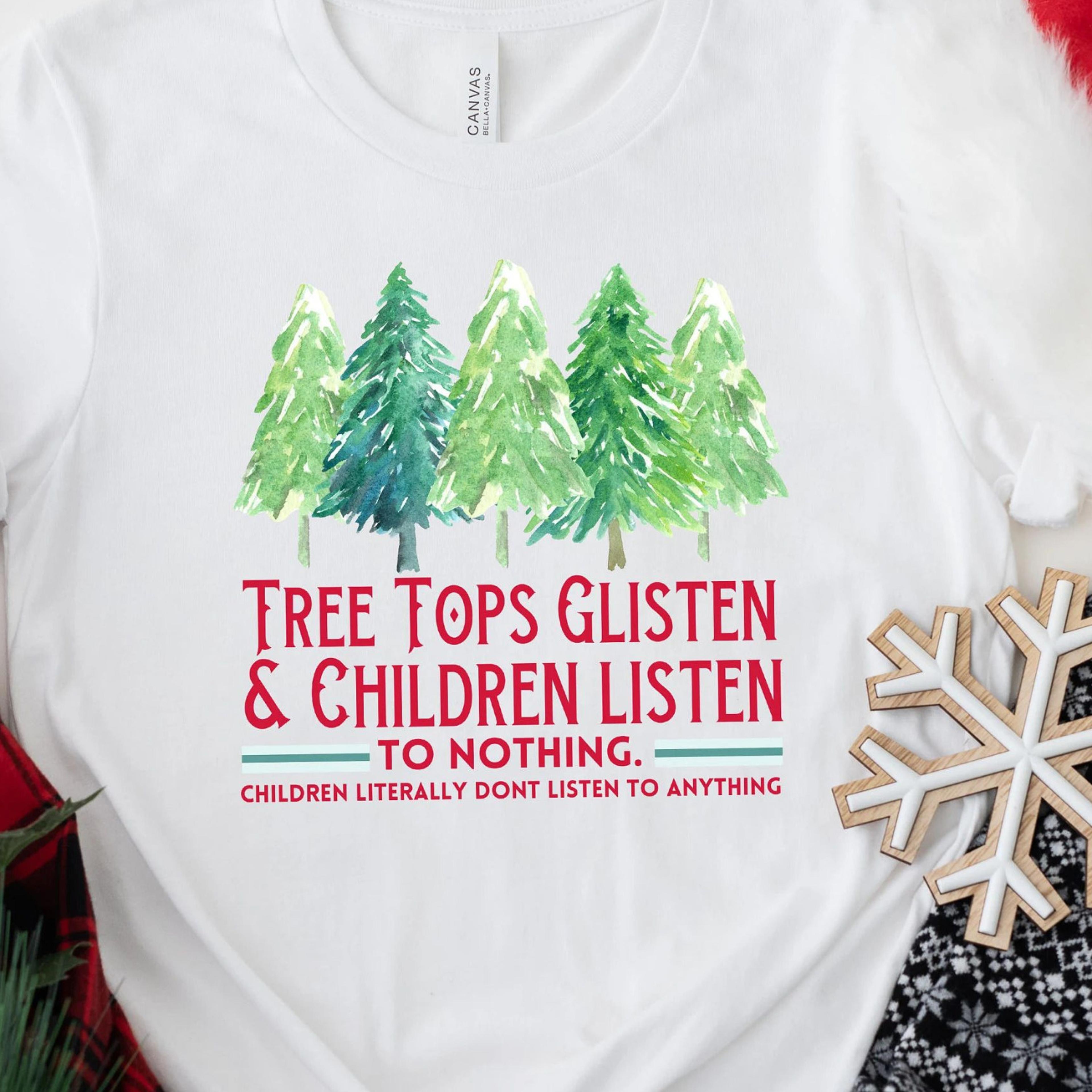 tree tops glisten mama christmas t-shirt womens holiday mom sweatshirt