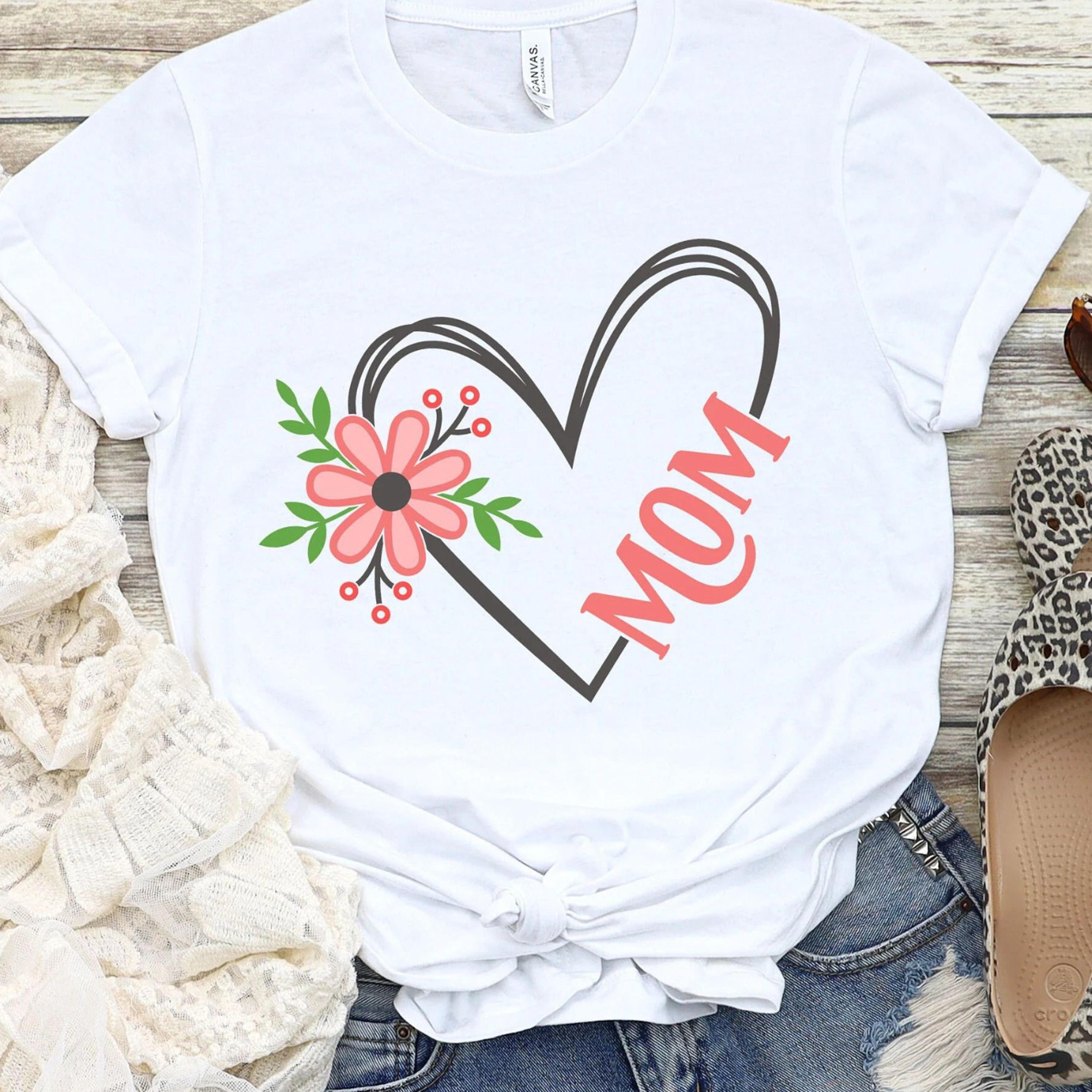 mom heart t-shirt custom mommy tee mothers day gift sweatshirt