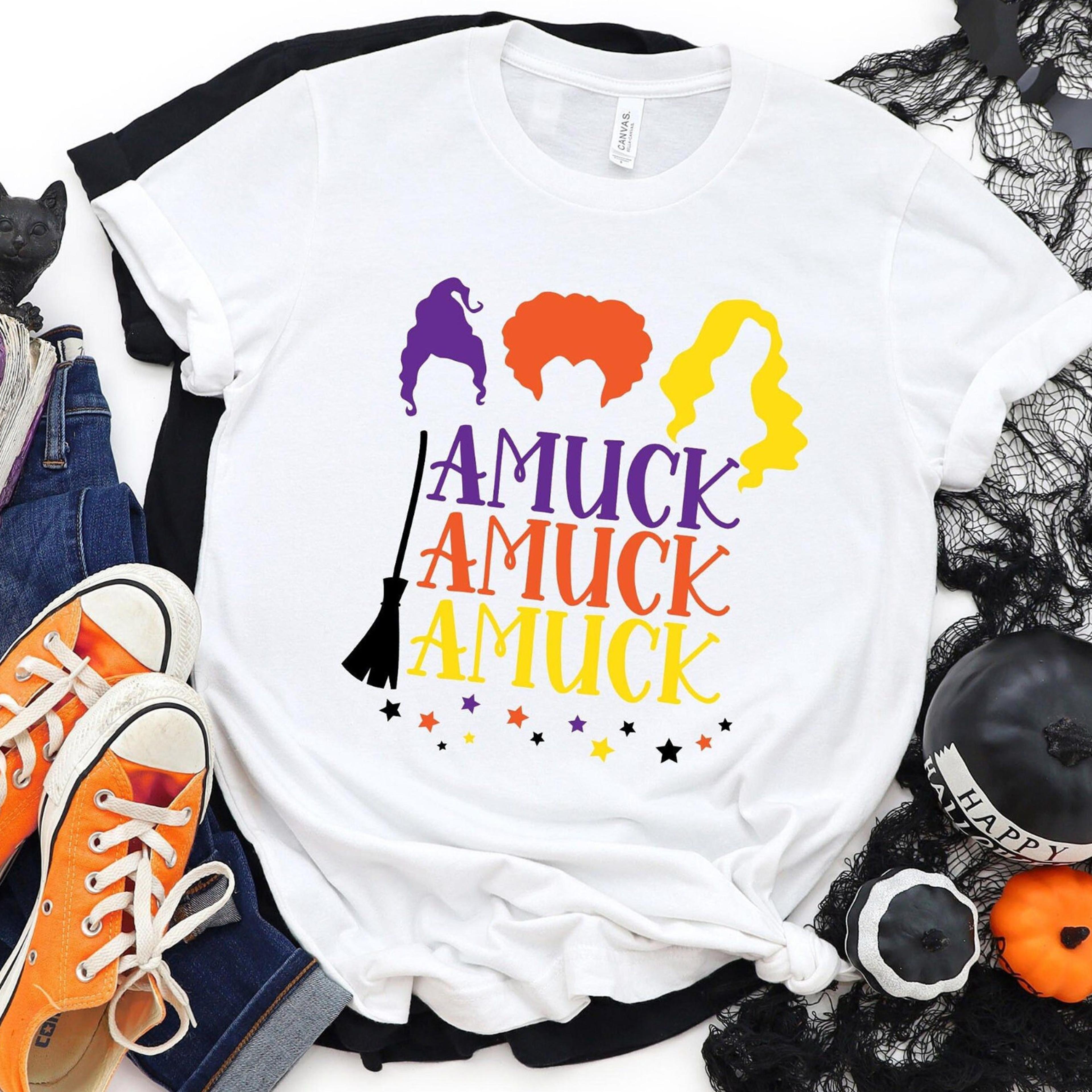 amuck amuck amuck t-shirt sanderson sisters funny witch halloween sweatshirt