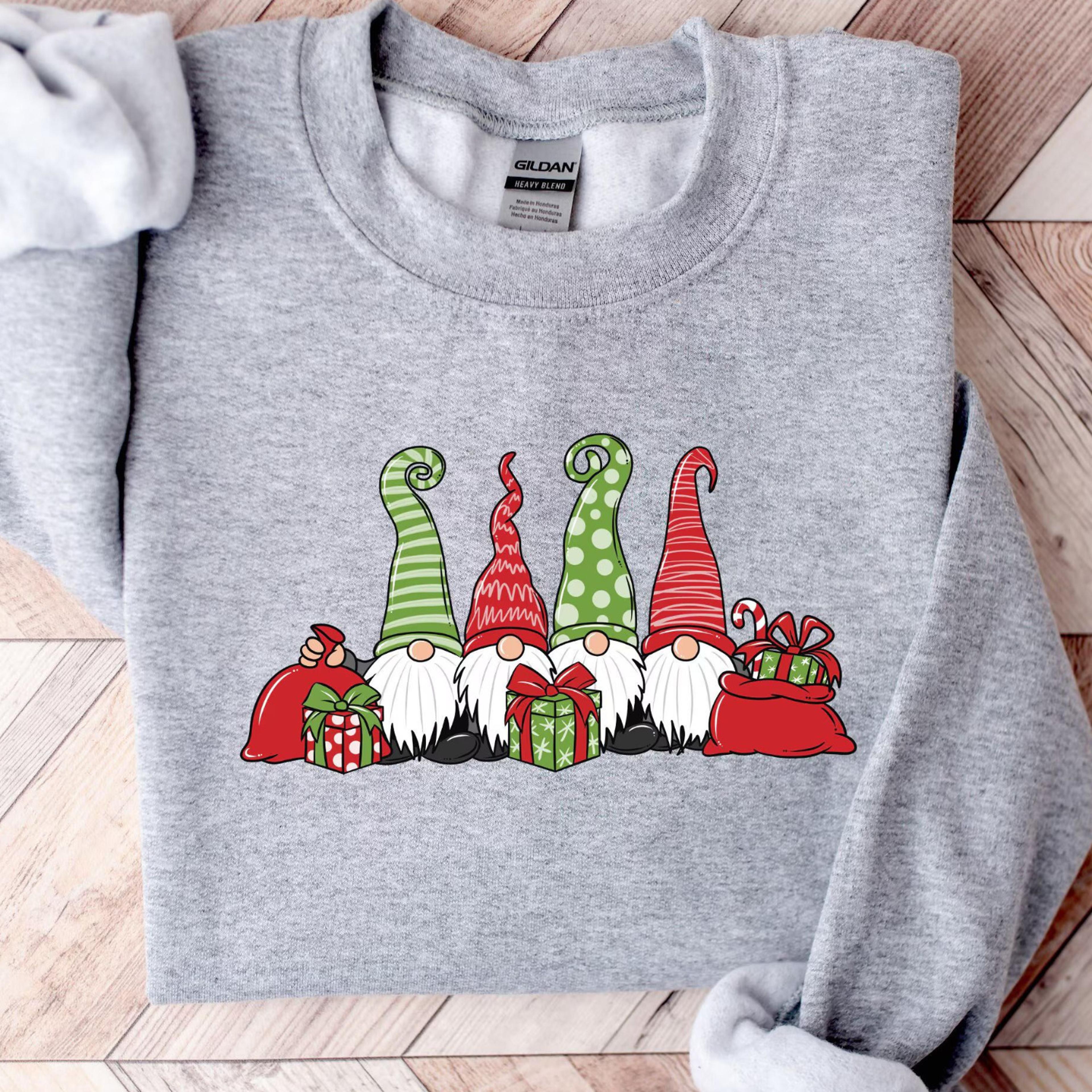 buffalo plaid christmas gnomes t-shirt merry christmas holiday sweatshirt
