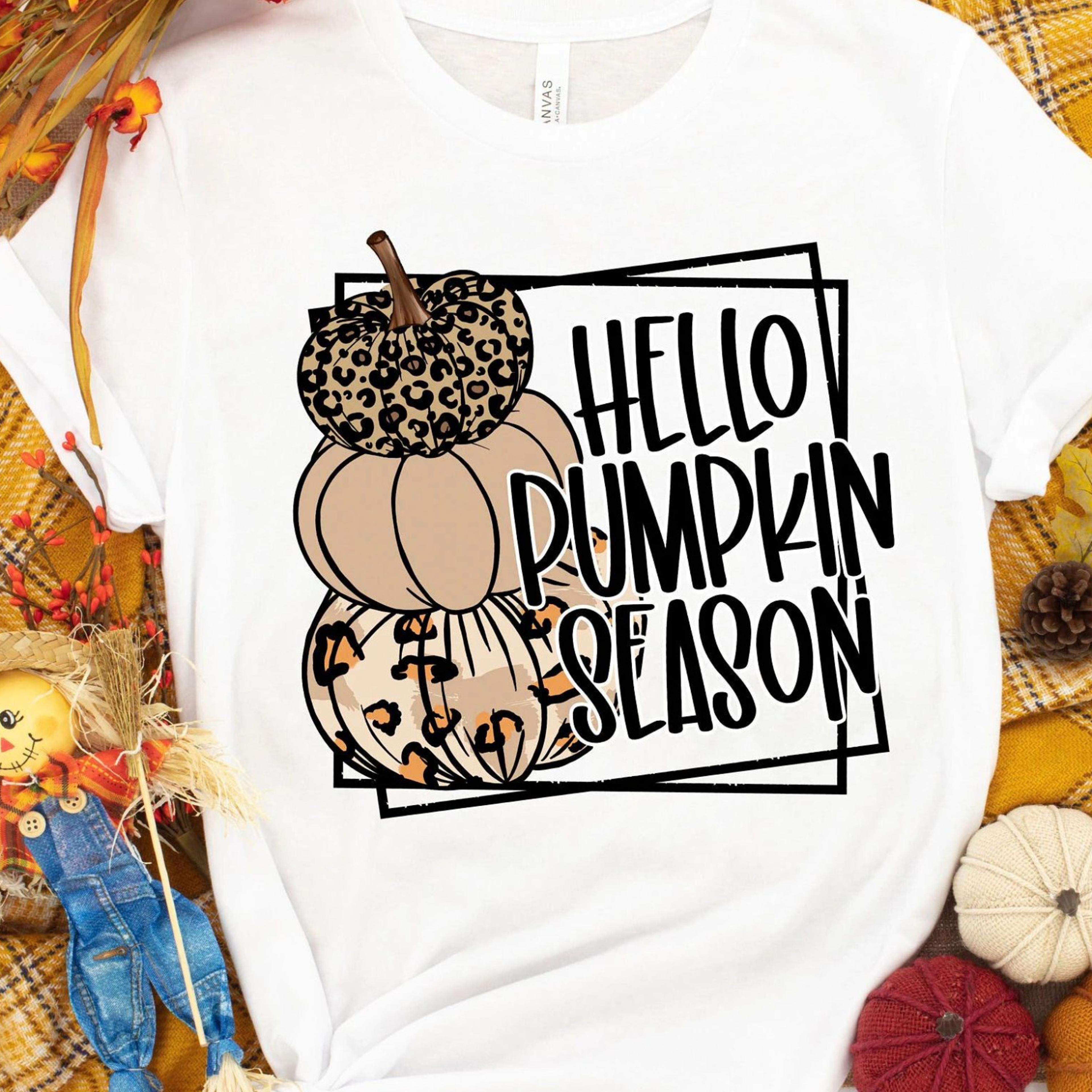 leopard pumpkin t-shirt hello pumpkin retro fall halloween sweatshirt