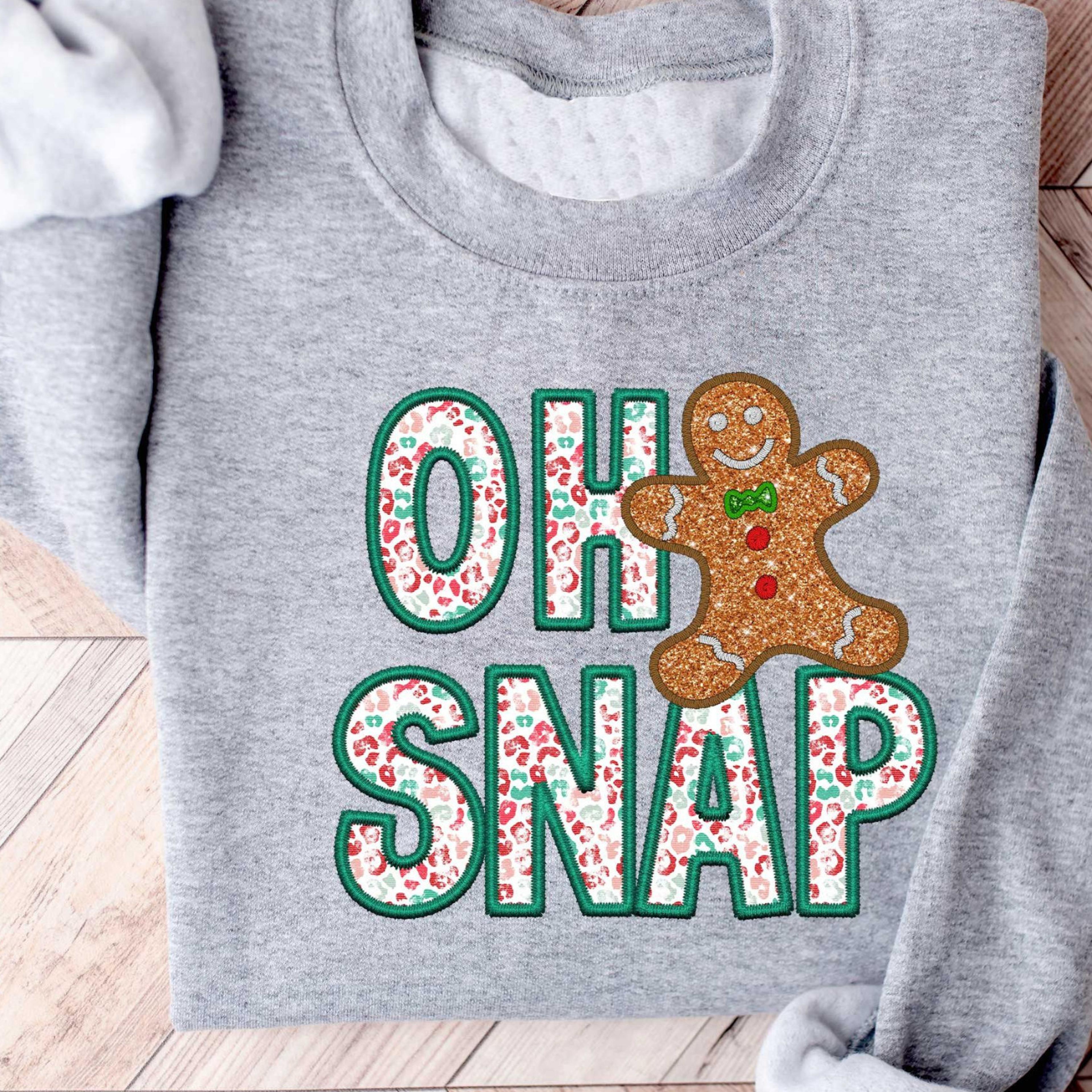 oh snap cookies t-shirt funny gingerbread christmas bakery holiday sweatshirt