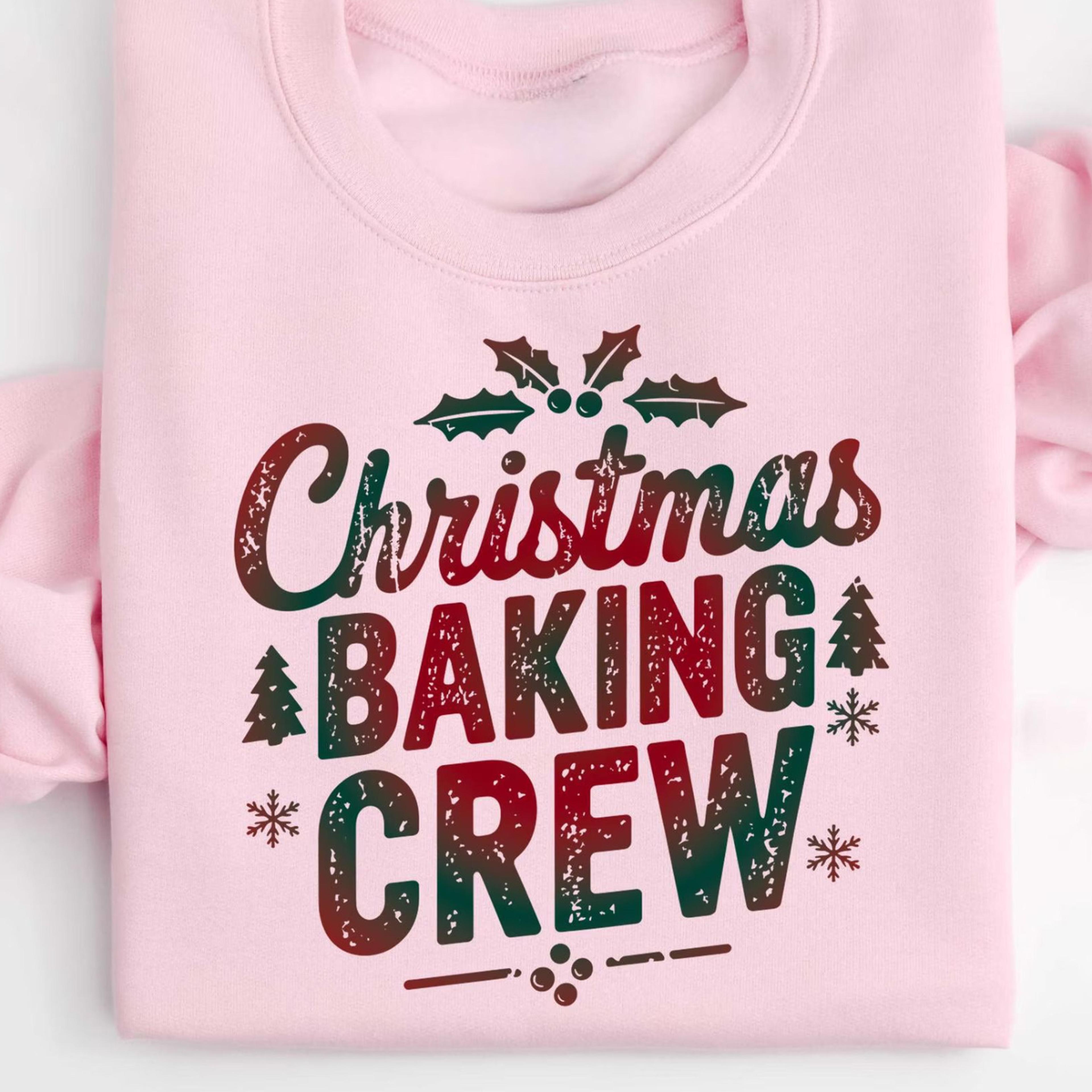 christmas baking crew t-shirt cute cookies holiday baker family sweatshirt