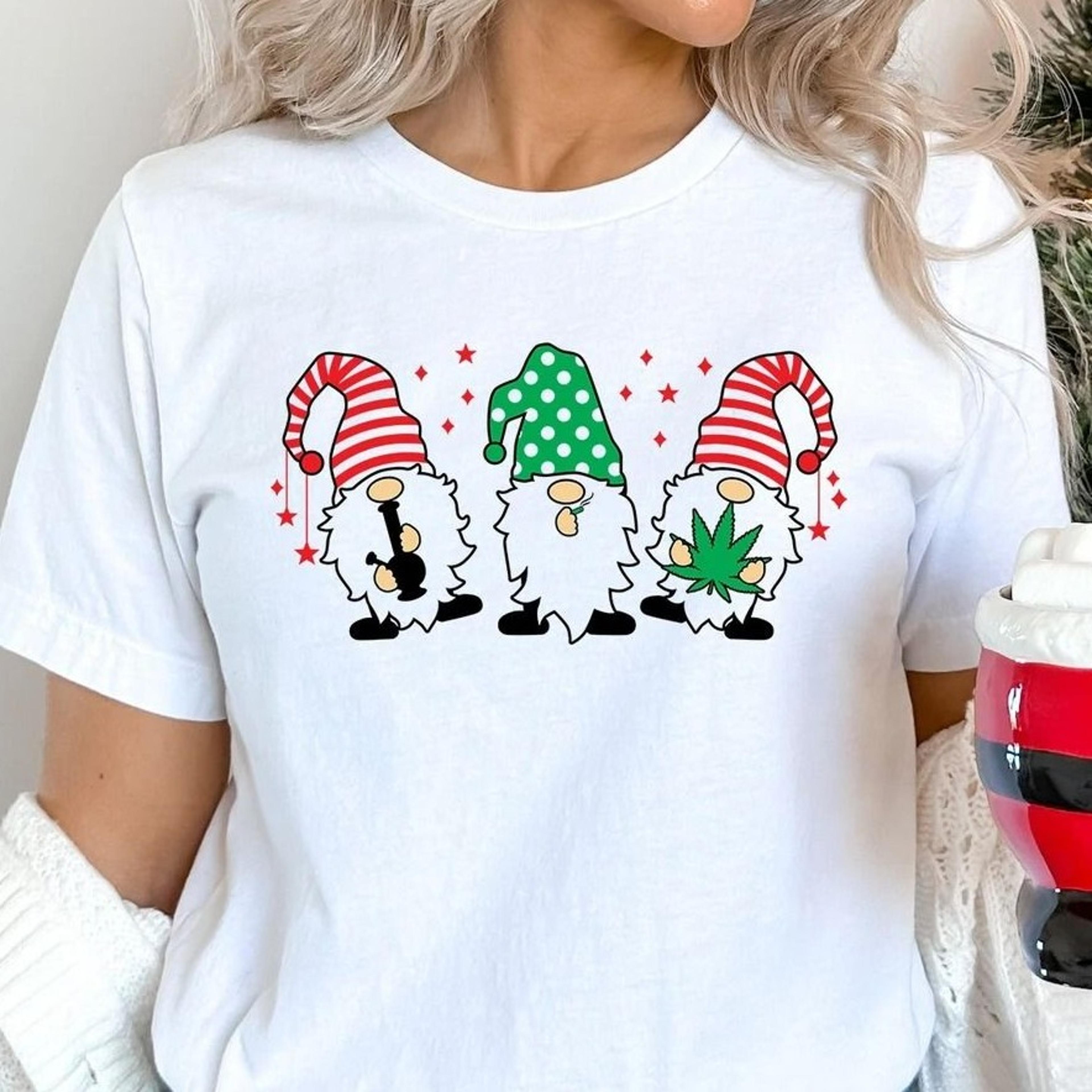 gnomes smoking weed shirt, funny marijuana shirt, weed lover, stoner gift, 420 shirt, smoking weed, cannabis sweatshirt,
