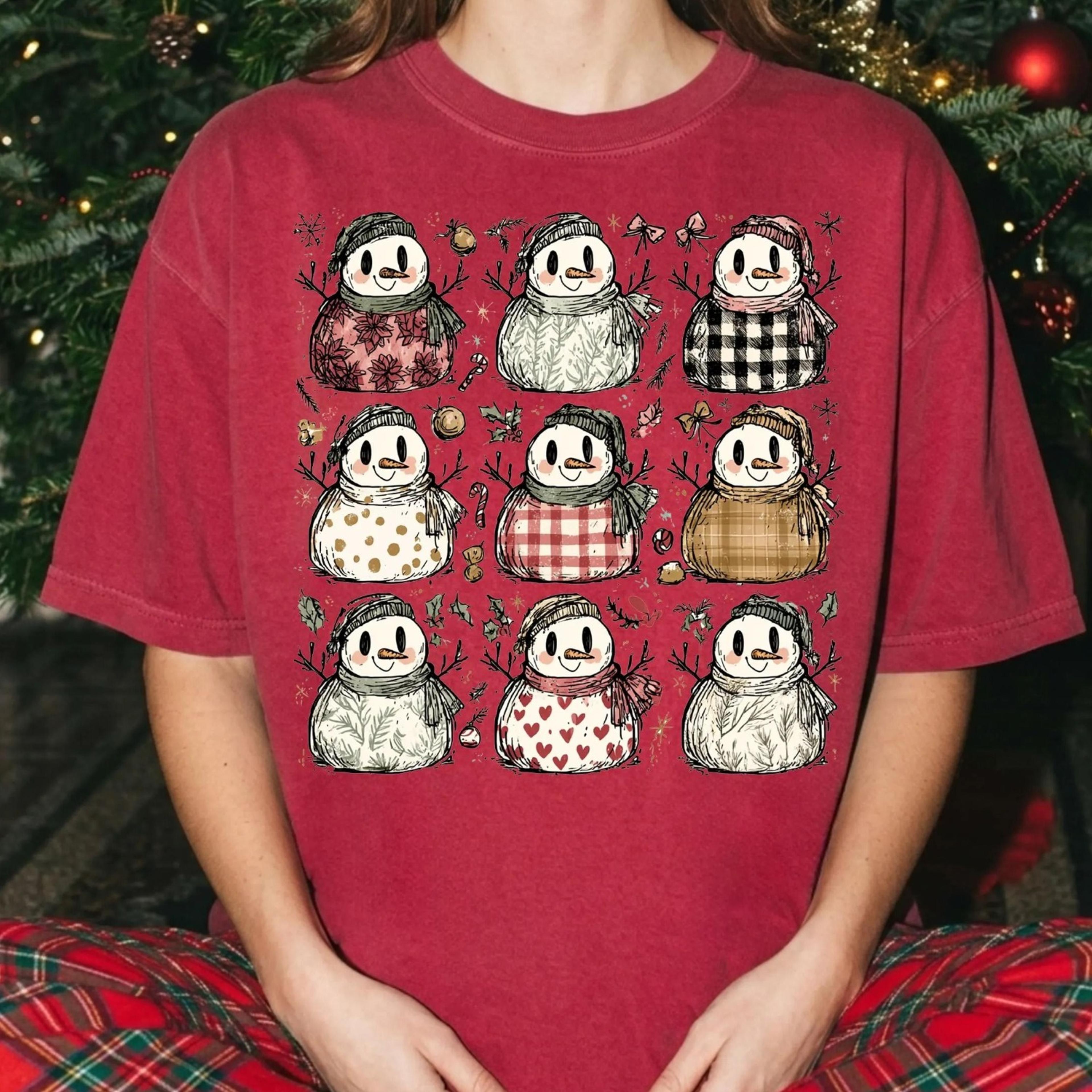 cute snowman christmas shirt, christmas graphic tees, snowman shirt, cute christmas holiday tee, winter