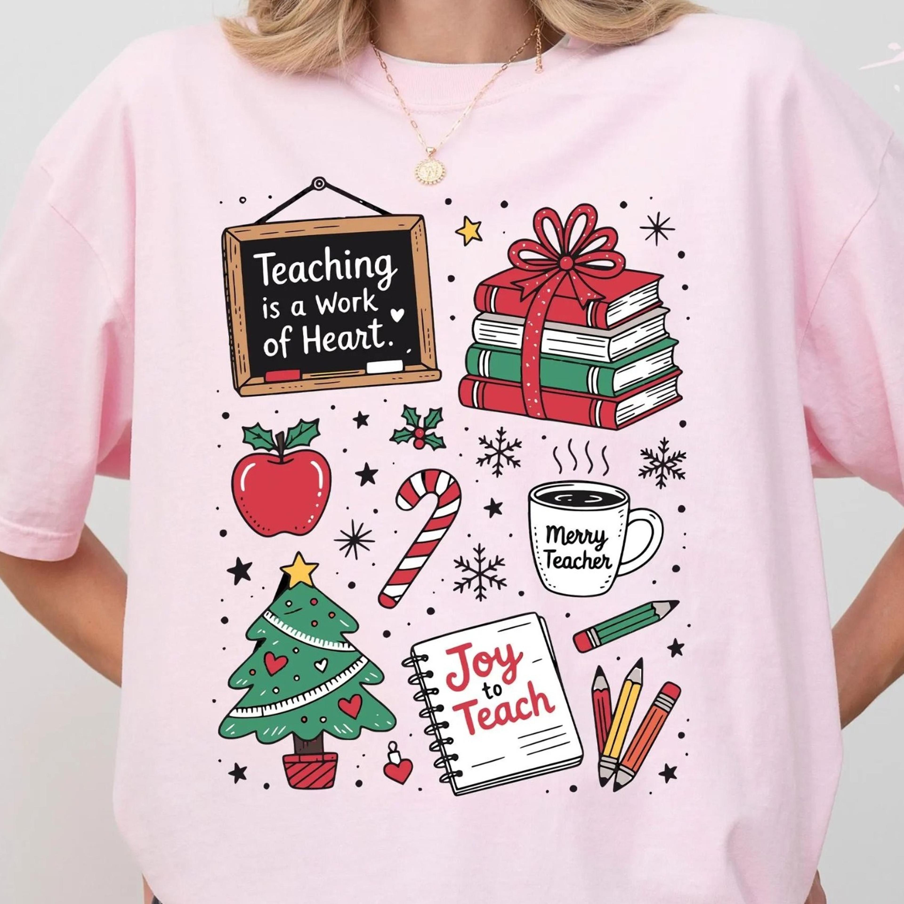 christmas teacher t-shirt, merry christmas teacher tee, teacher christmas gift
