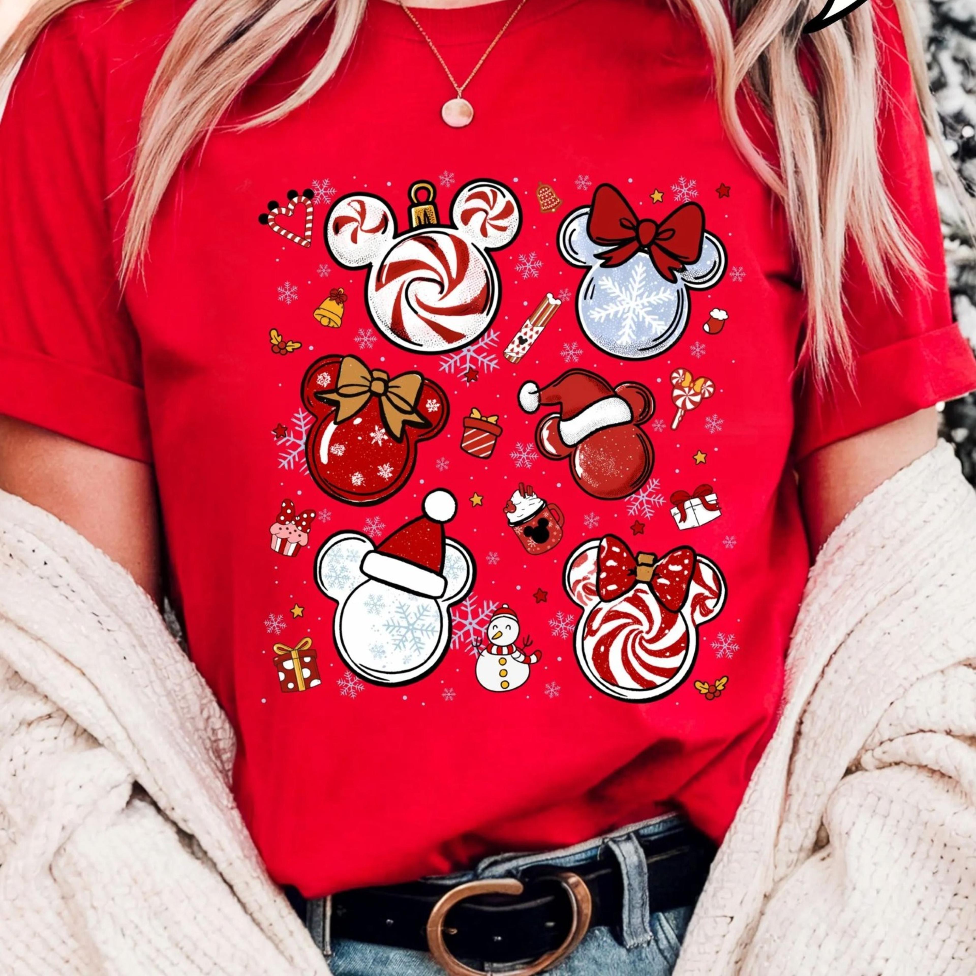 funny christmas shirt, mickey ornament t-shirt, holiday part shirt, christmas gift, mickey minnie xmas
