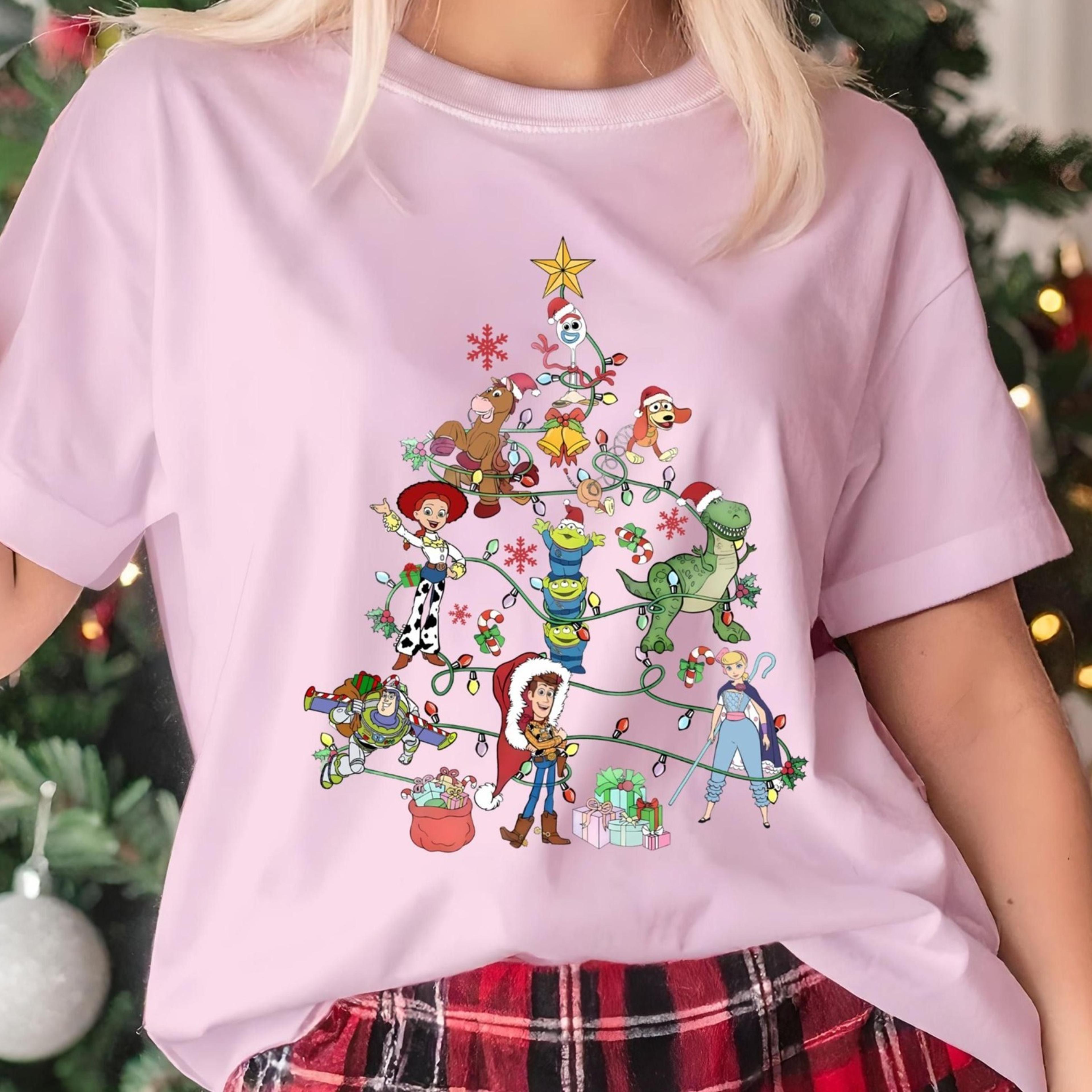 toy story christmas tree t-shirt, merry christmas shirt, xmas tee, funny christmas shirt, group xmas shirt