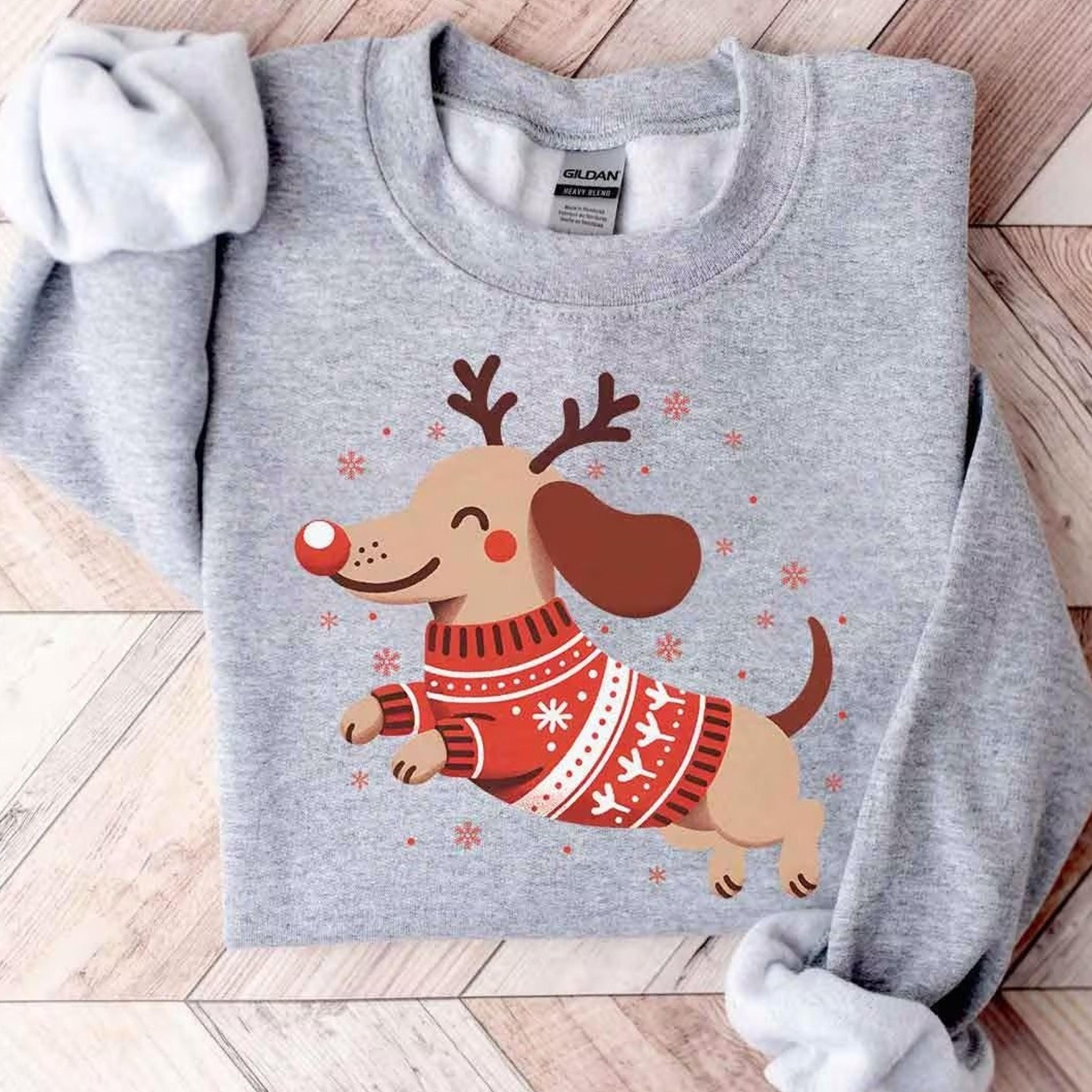 christmas dachshund sweatshirt for dog lovers, dachshund shirt, dachshund mom, dog christmas gift, funny christmas shirt